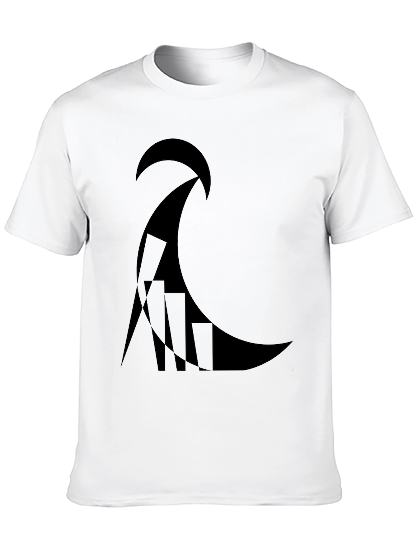 Black Abstract Graphic Black T-Shirt view 10