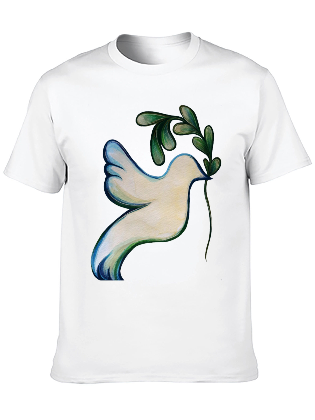 Black Dove of Peace Graphic Tee - Unisex Black T-Shirt view 10