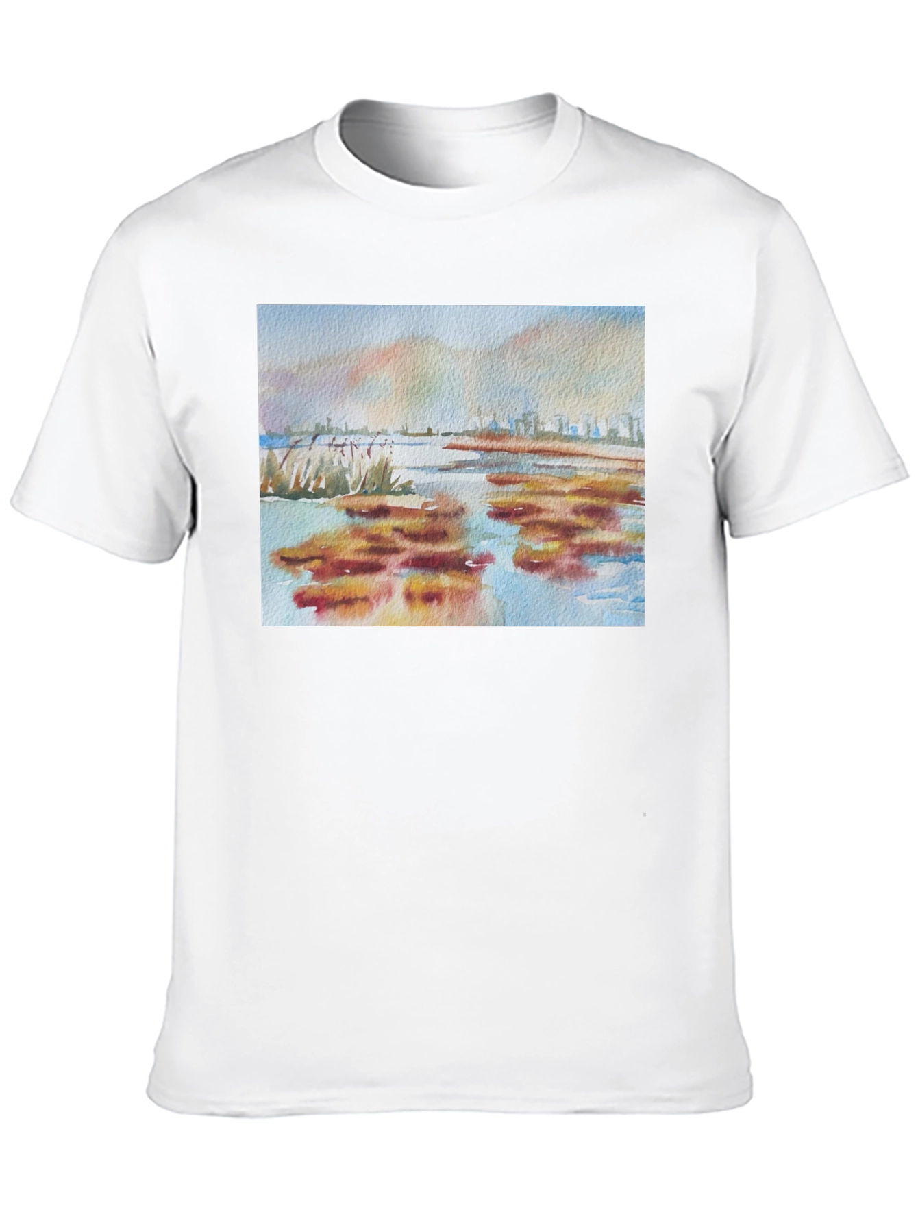 Black Watercolor Landscape Tee - Artistic Comfort view 10