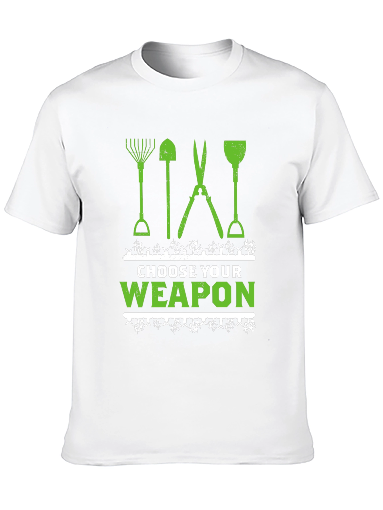 Black Choose Your Weapon Gardening T-Shirt view 10