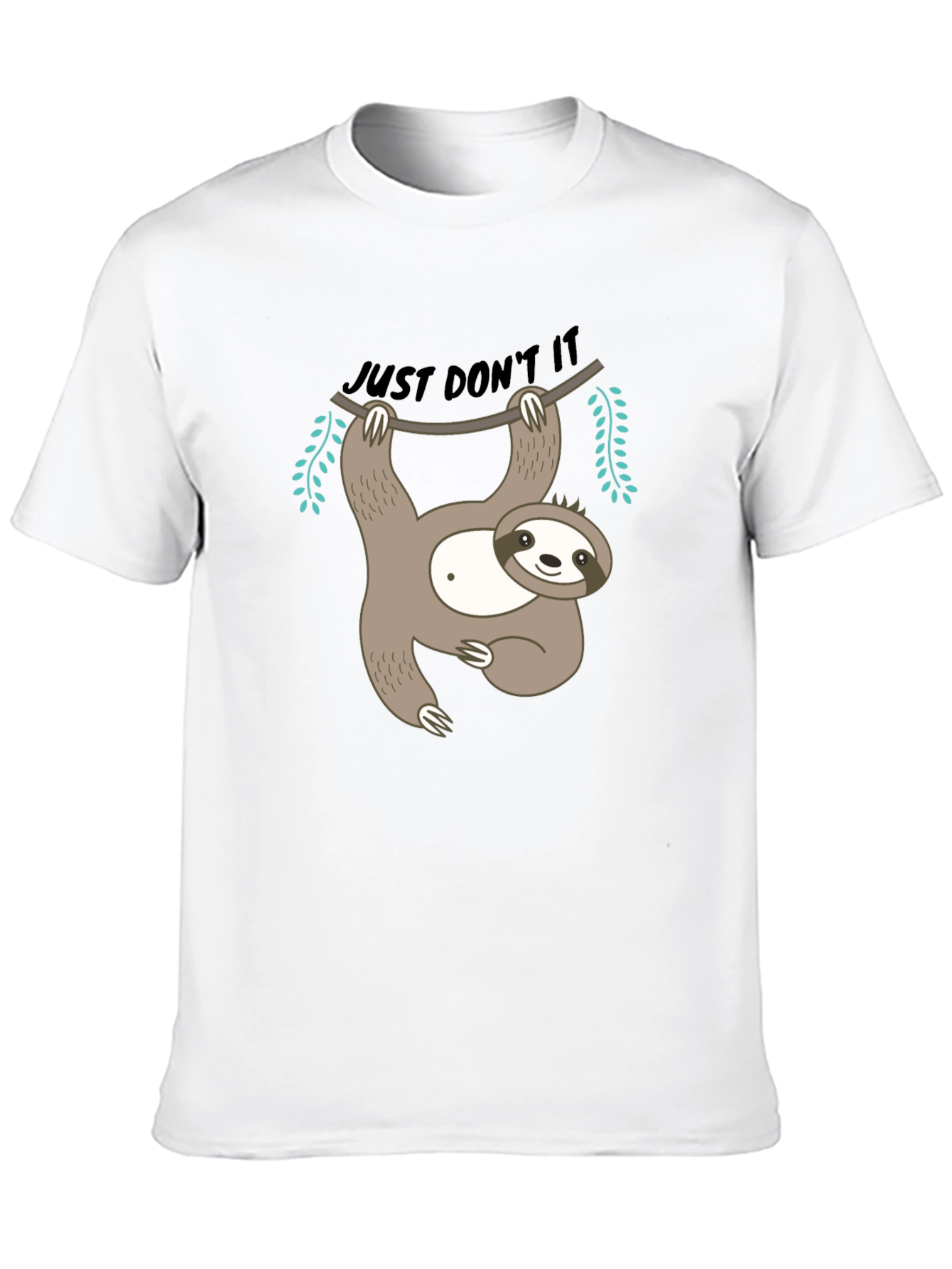 Black Just Don't It Sloth Graphic Tee view 10