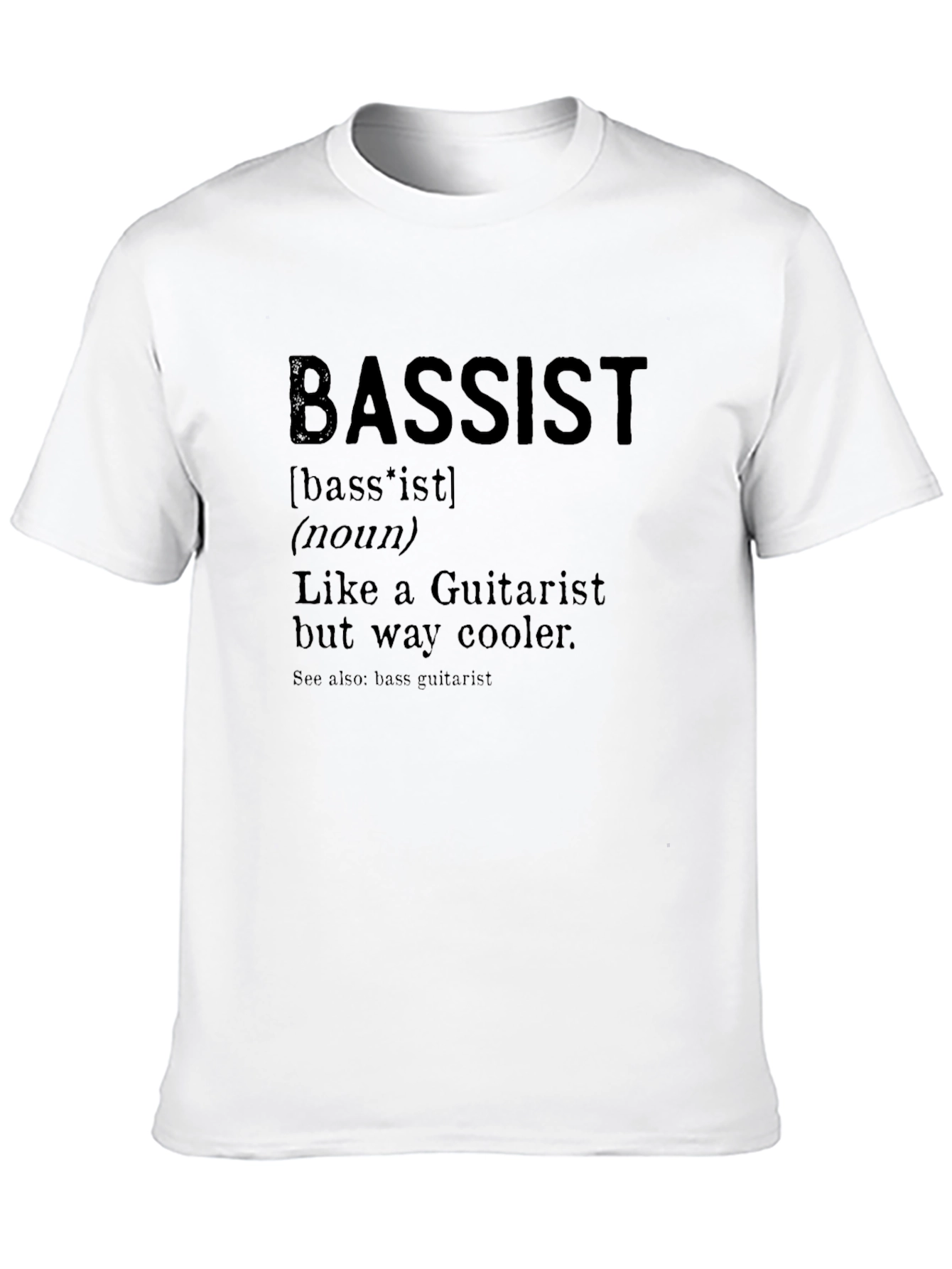 Black Bassist Definition T-Shirt - Musician Humor Tee view 10