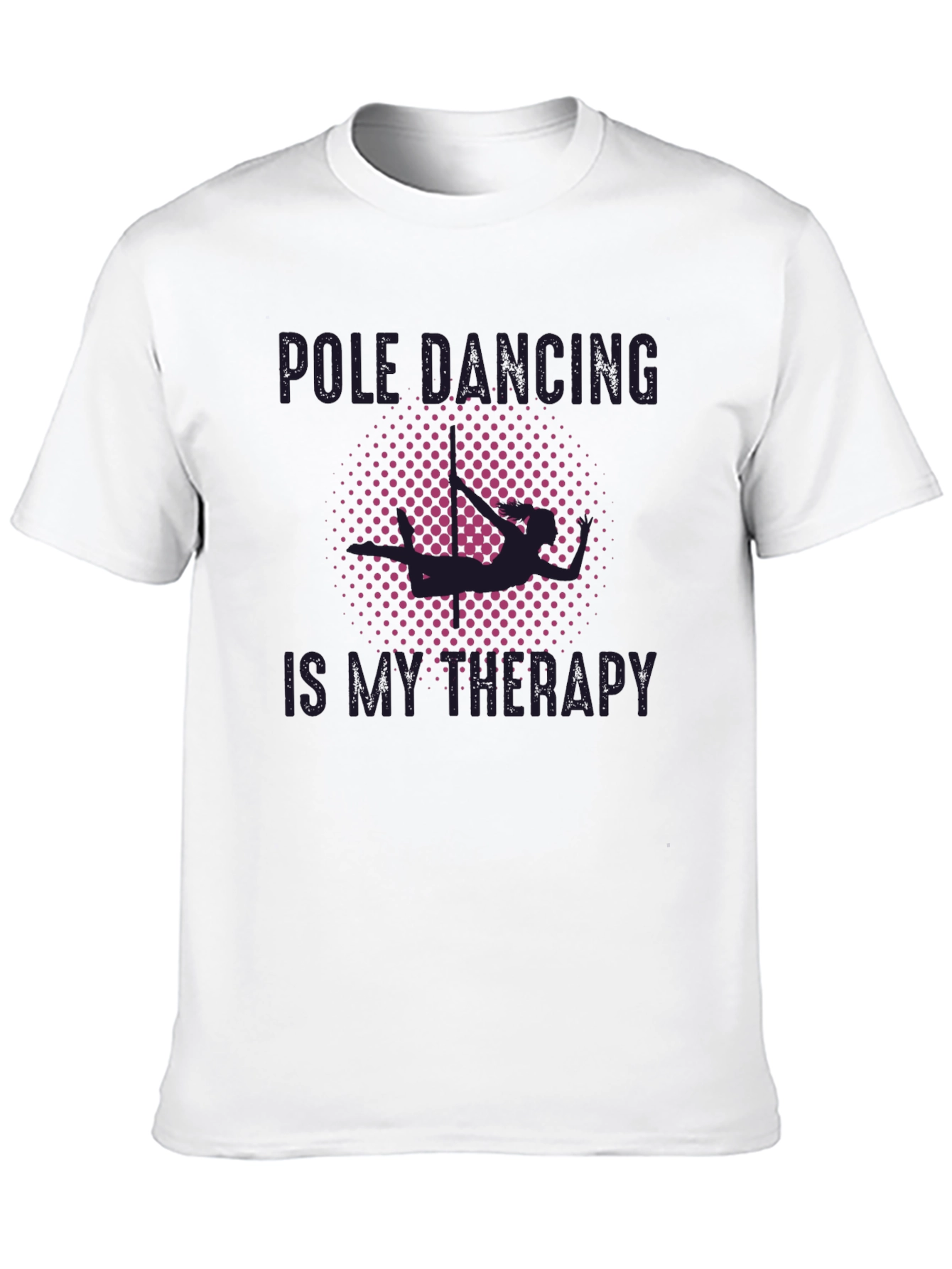 Black Pole Dancing Therapy T-Shirt - Black view 10