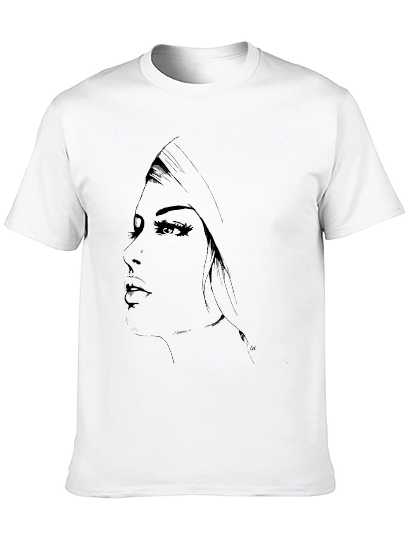 Black Elegant Woman Graphic T-Shirt view 10