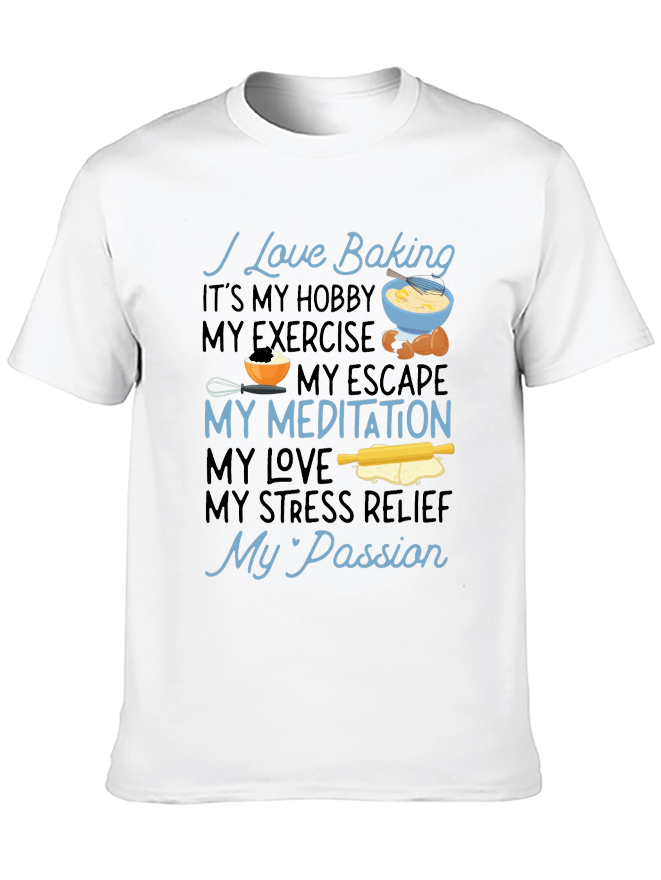 Black I Love Baking Graphic T-Shirt view 10