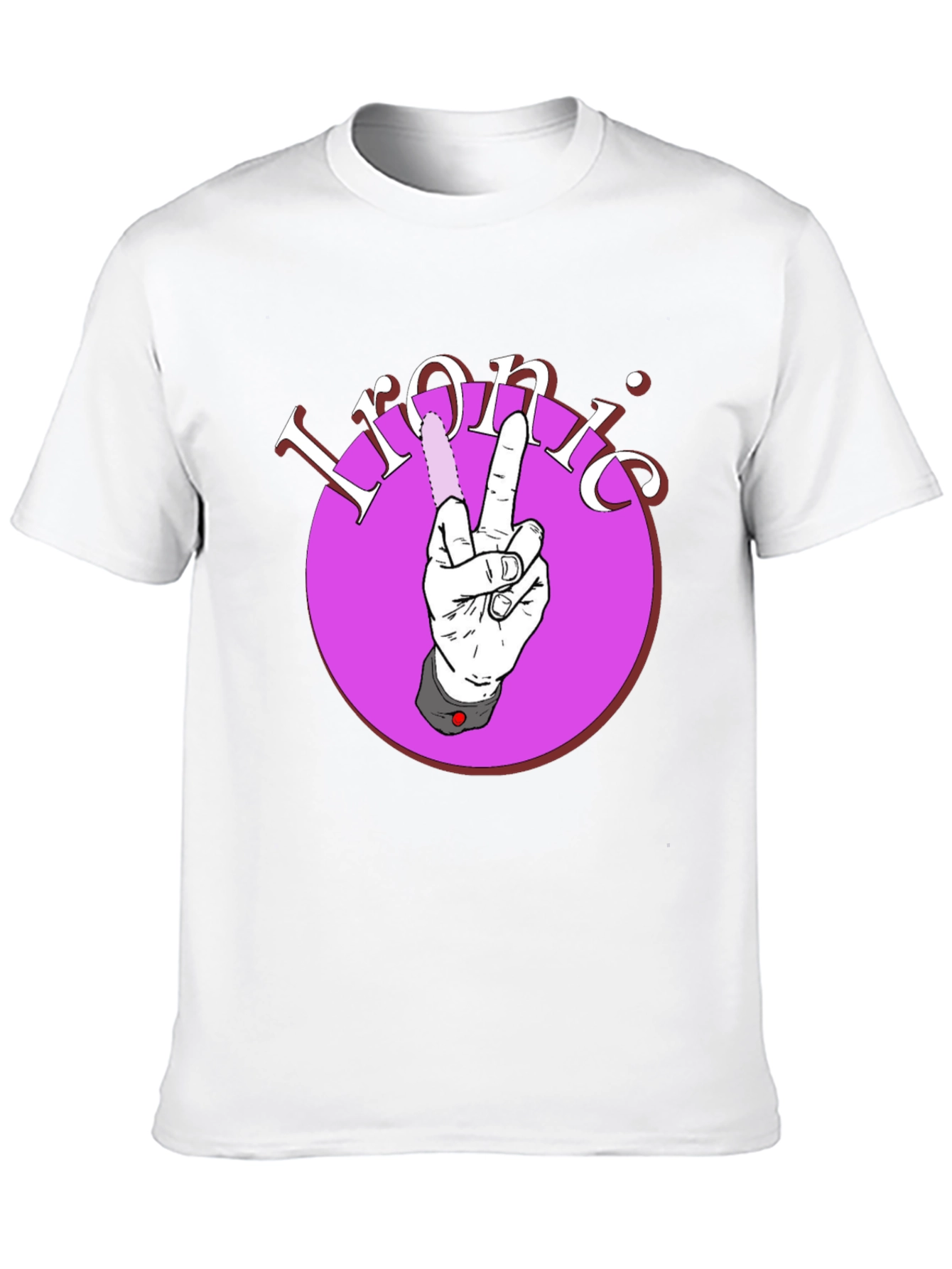 Black Ironic Peace Sign Graphic Tee view 10