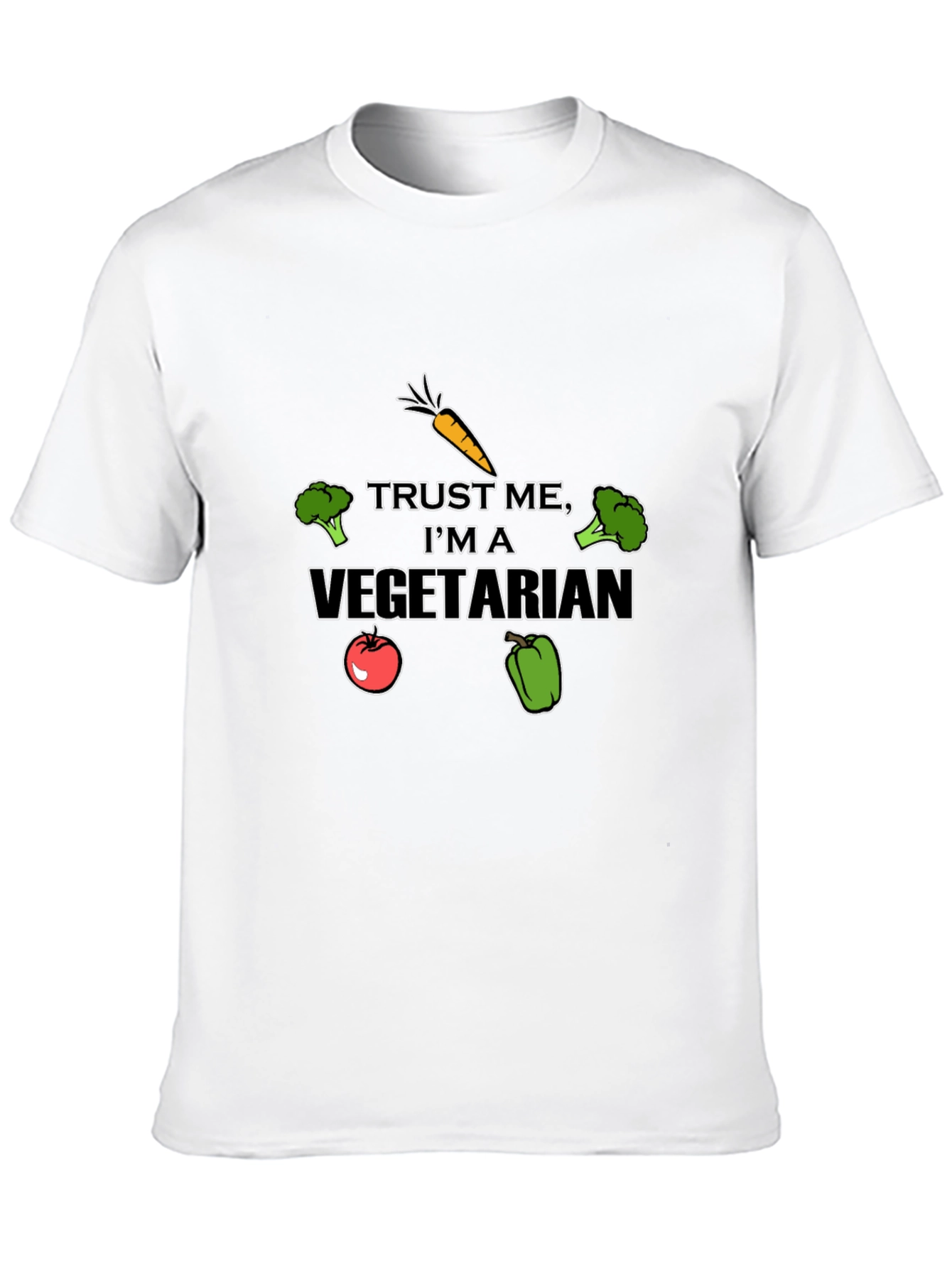 Black Vegetarian Graphic T-Shirt - Funny Vegan Tee view 10