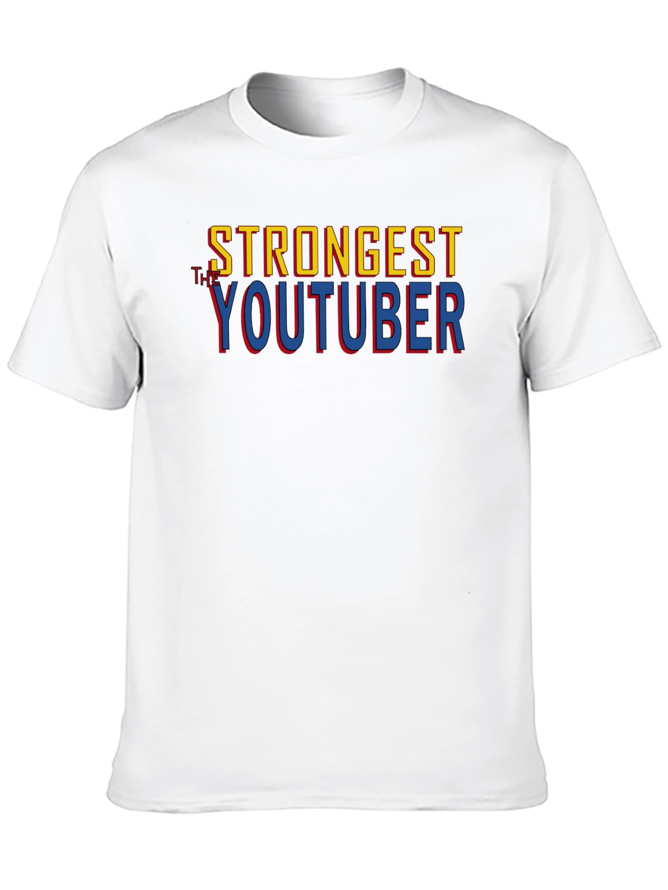 Black Strongest Youtuber T-Shirt - Black Cotton Graphic Tee view 10