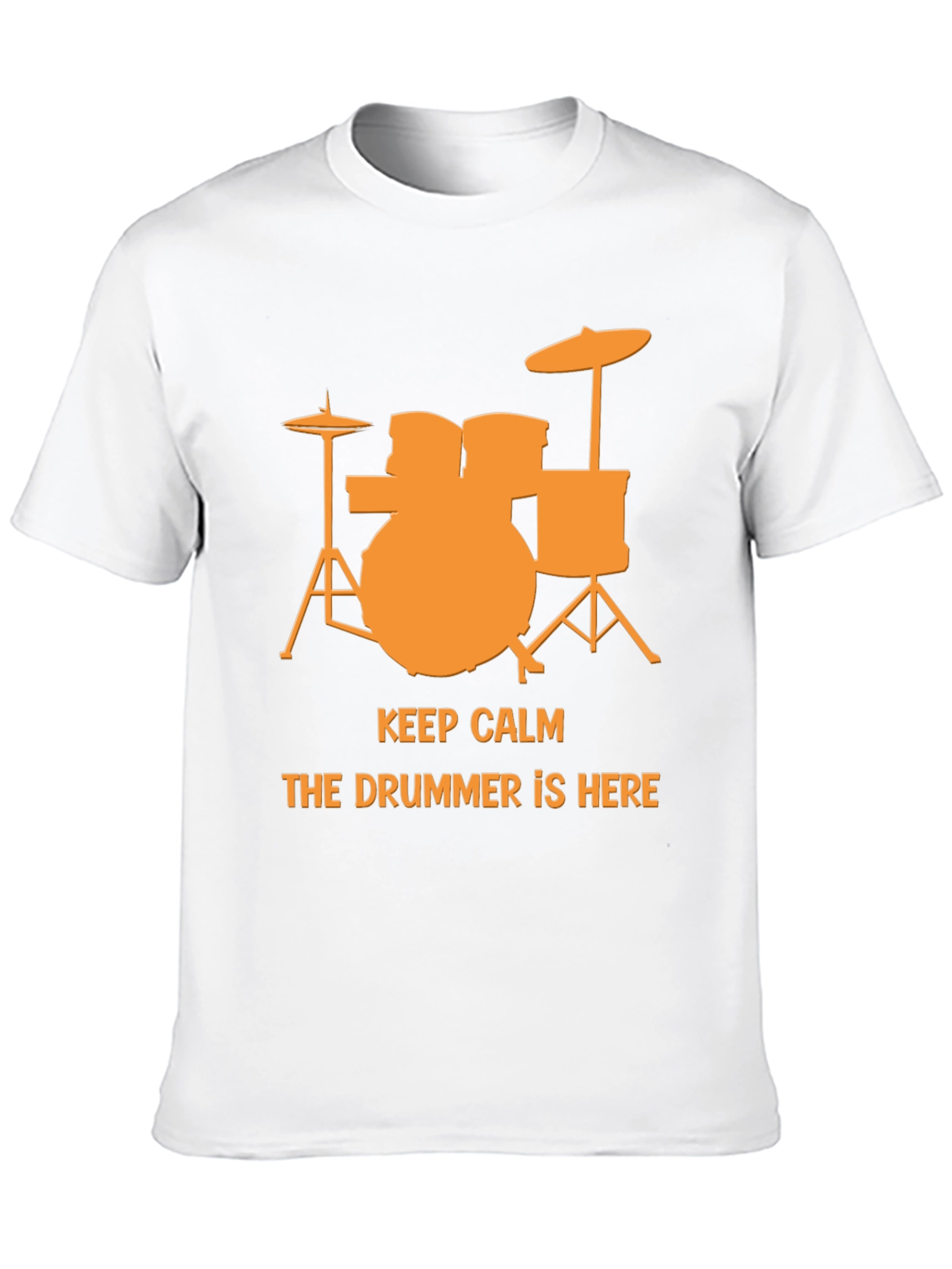 Black Keep Calm The Drummer Is Here T-Shirt view 10