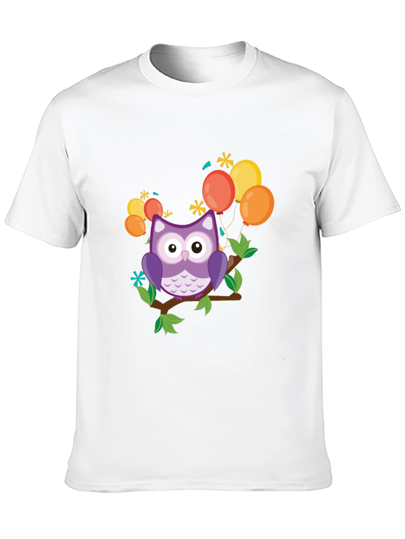 Cute Owl on Branch Graphic Tee - 10