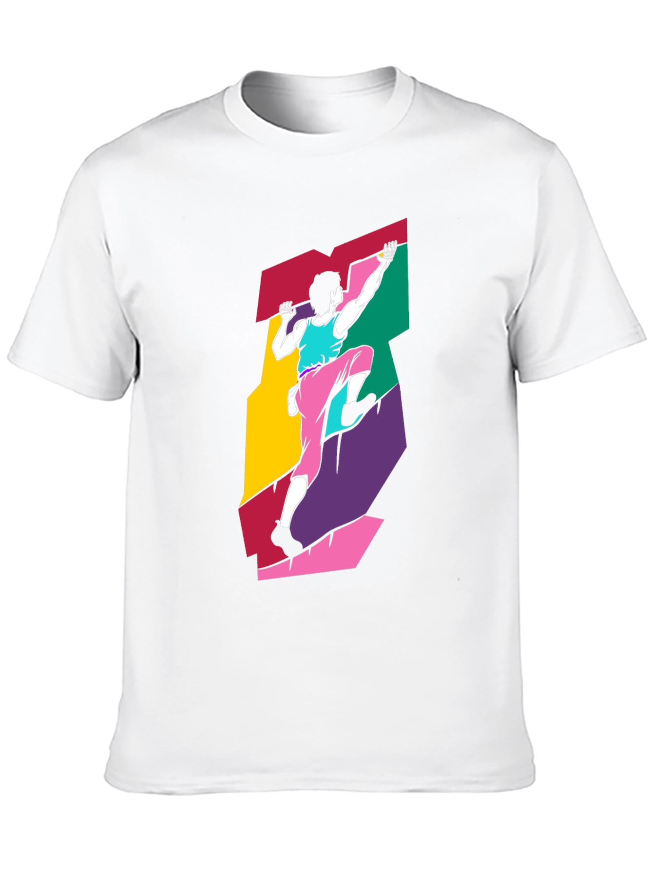 Black Retro Rock Climbing T-Shirt - Unique Graphic Tee view 10