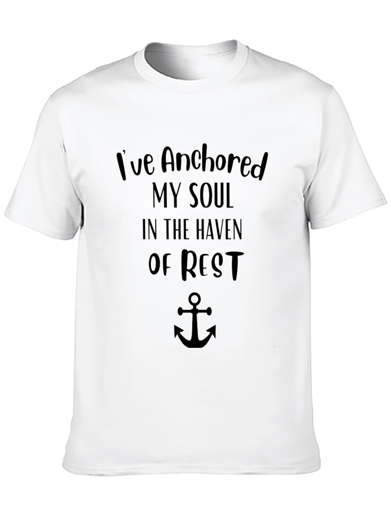 Black Anchored Soul Haven Rest T-Shirt view 10