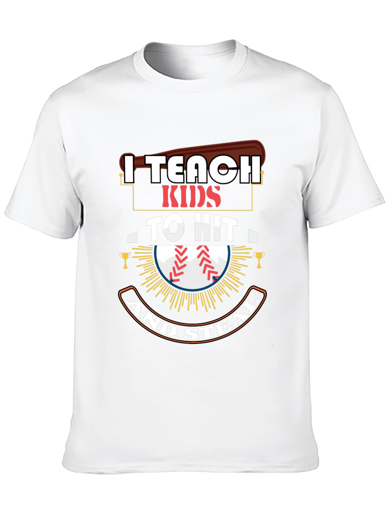 Black I Teach Kids To Hit And Steal T-Shirt view 10