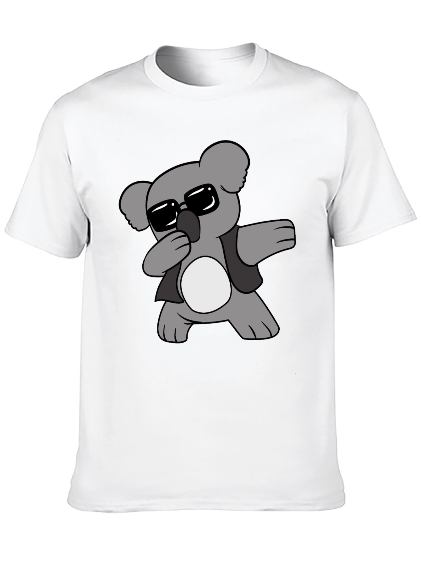 Black Cool Koala Dabbing Graphic T-Shirt view 10