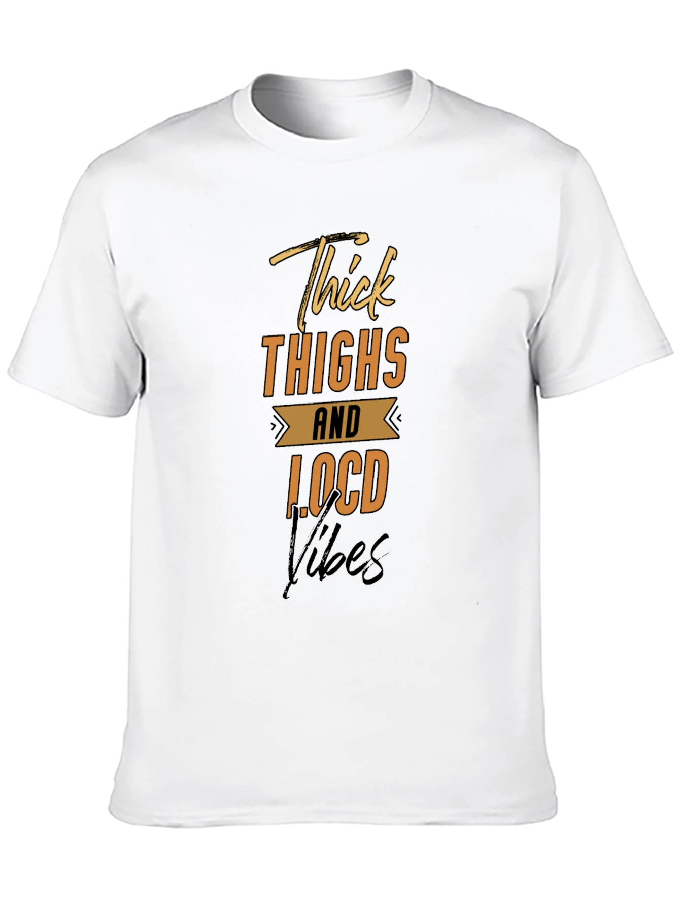 Black Thick Thighs Locd Vibes Graphic Tee view 10