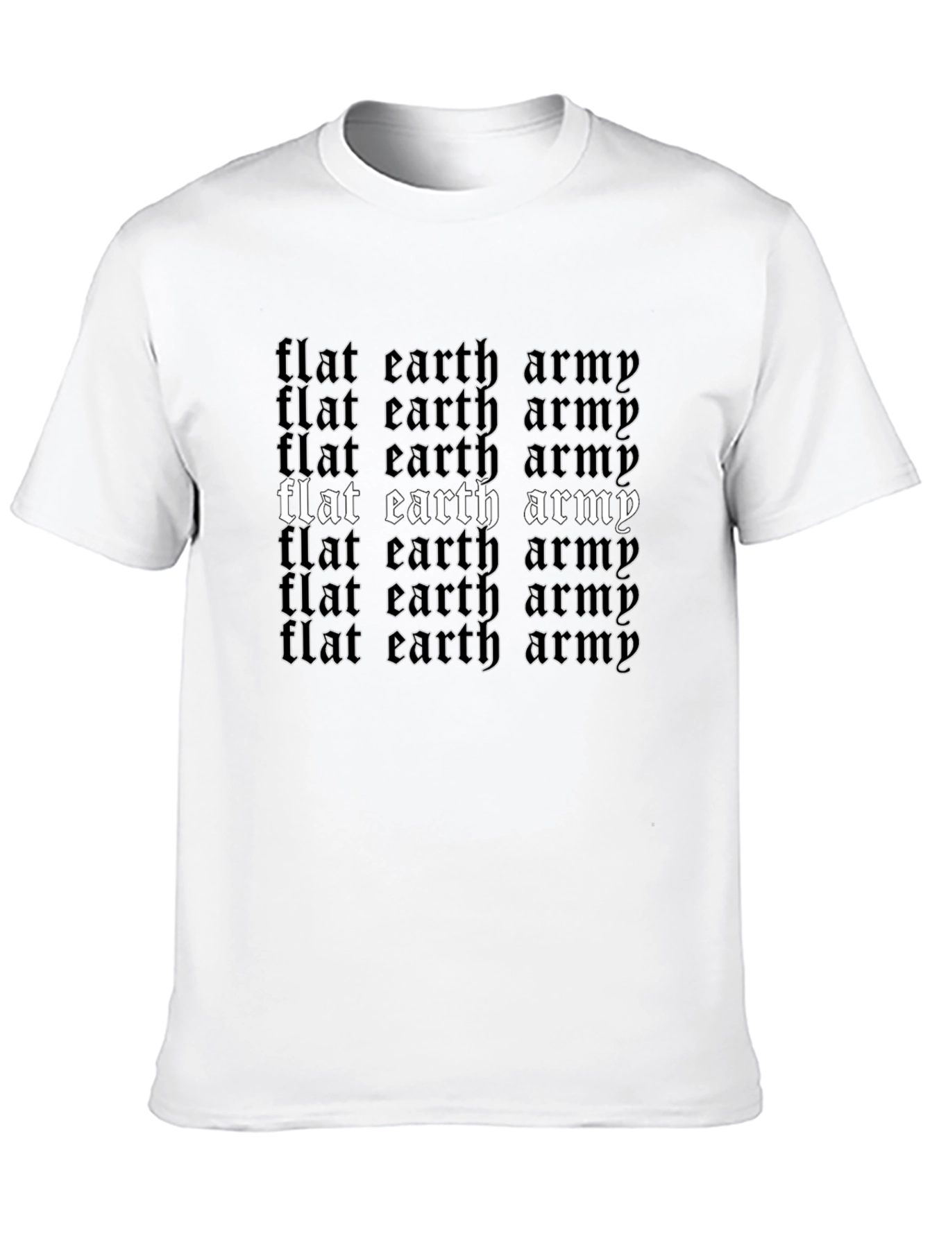 Black Flat Earth Army Graphic T-Shirt - Conspiracy Theory Tee view 10