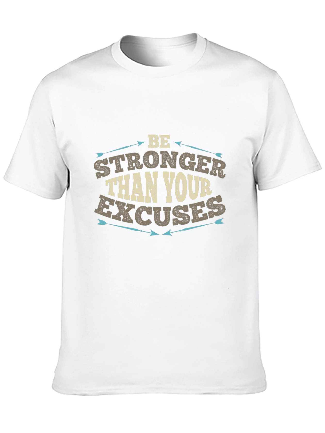 Black Motivational 'Be Stronger' Graphic Tee view 10