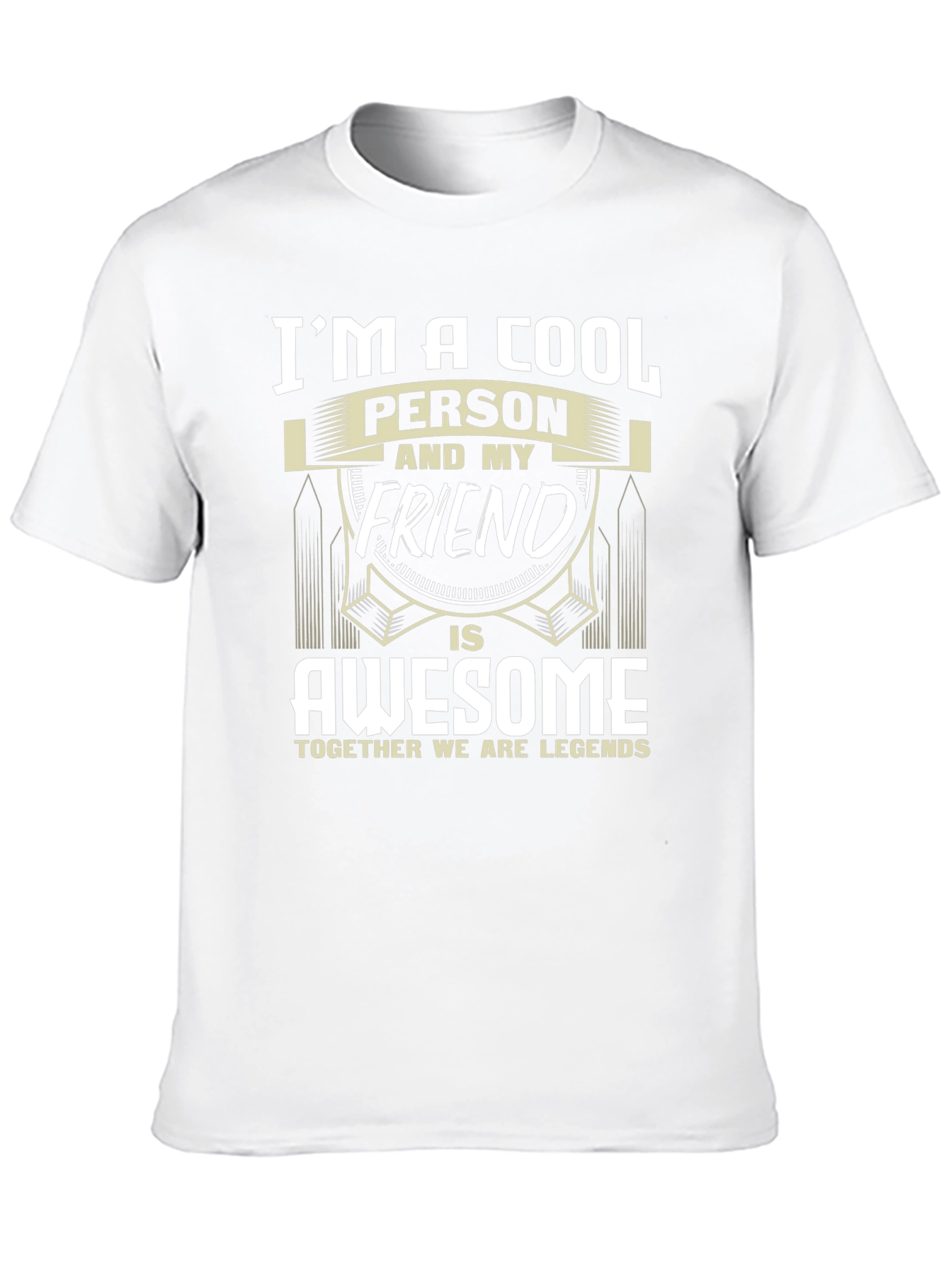 Black Cool Person & Awesome Friend T-Shirt view 10