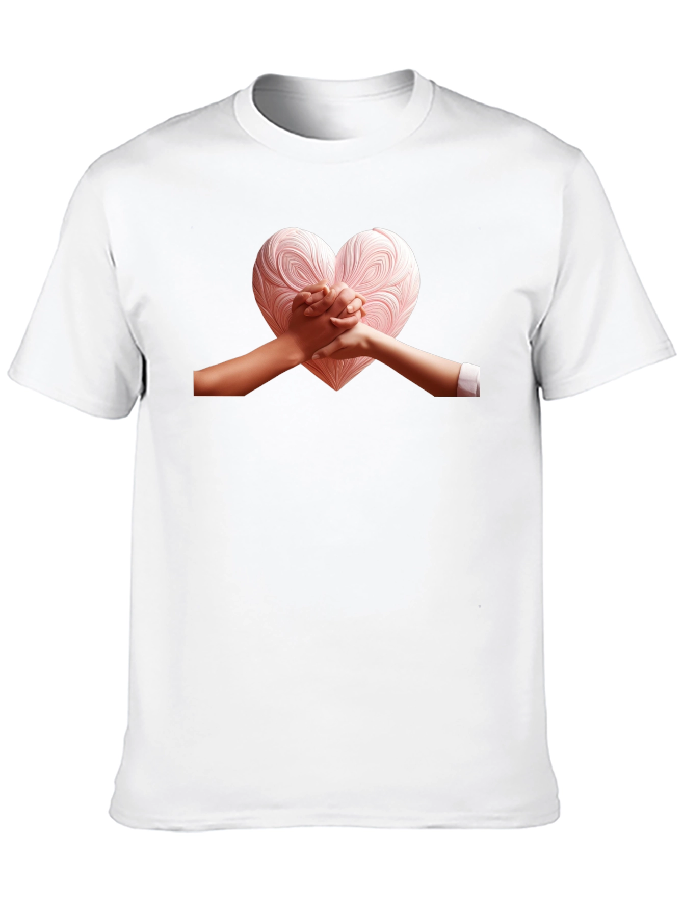 Black Heart Hands Graphic Tee - Stylish Black T-Shirt view 10