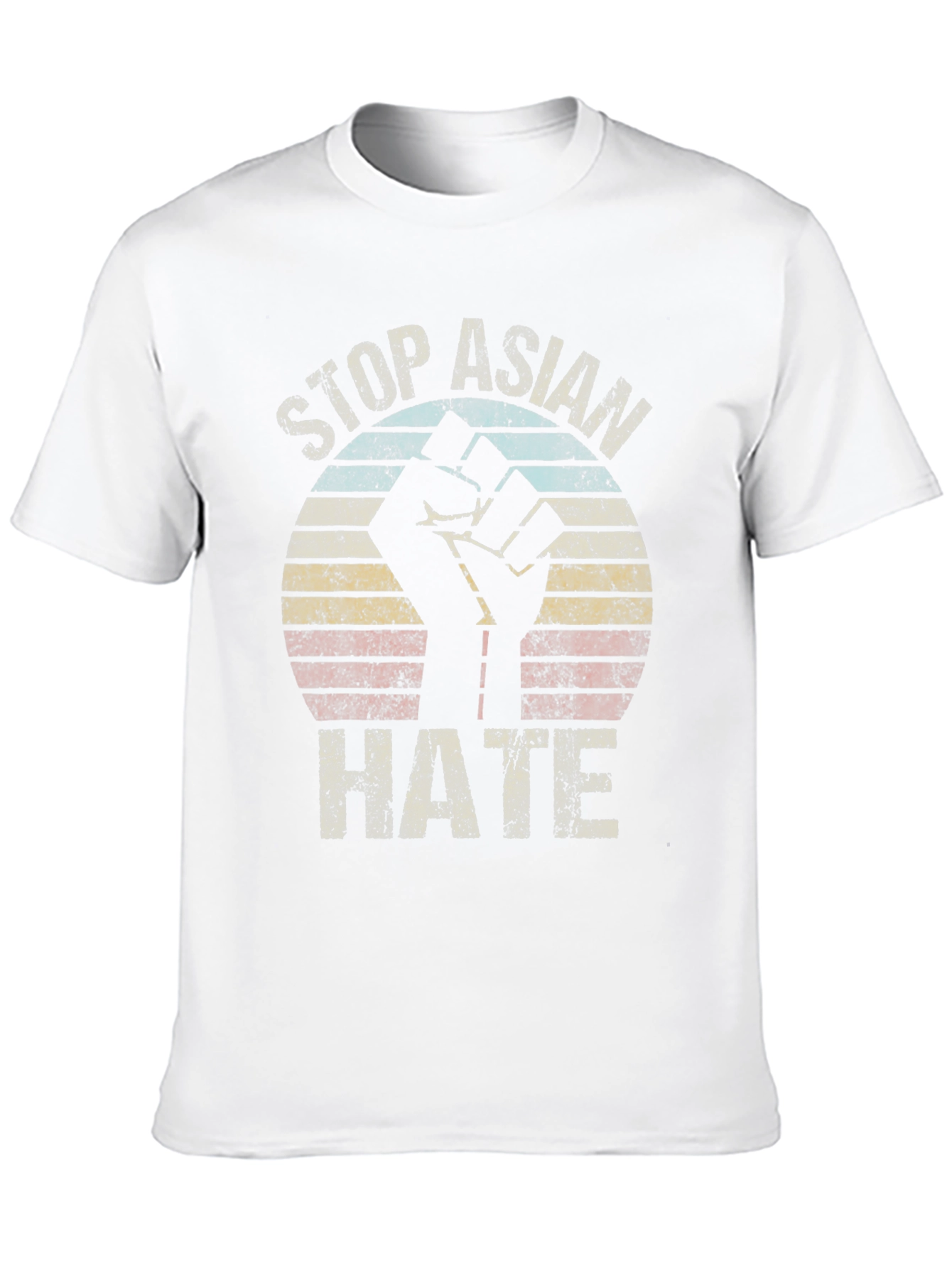 Black Stop Asian Hate T-Shirt Fist Graphic Tee Activism view 10
