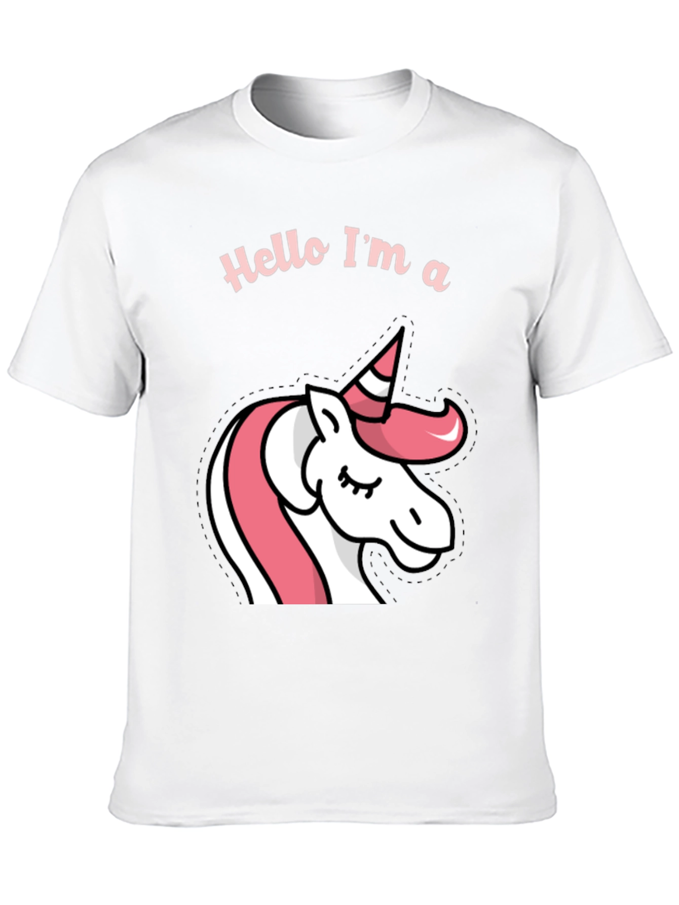 Black Hello I'm a Unicorn Black T-Shirt view 10