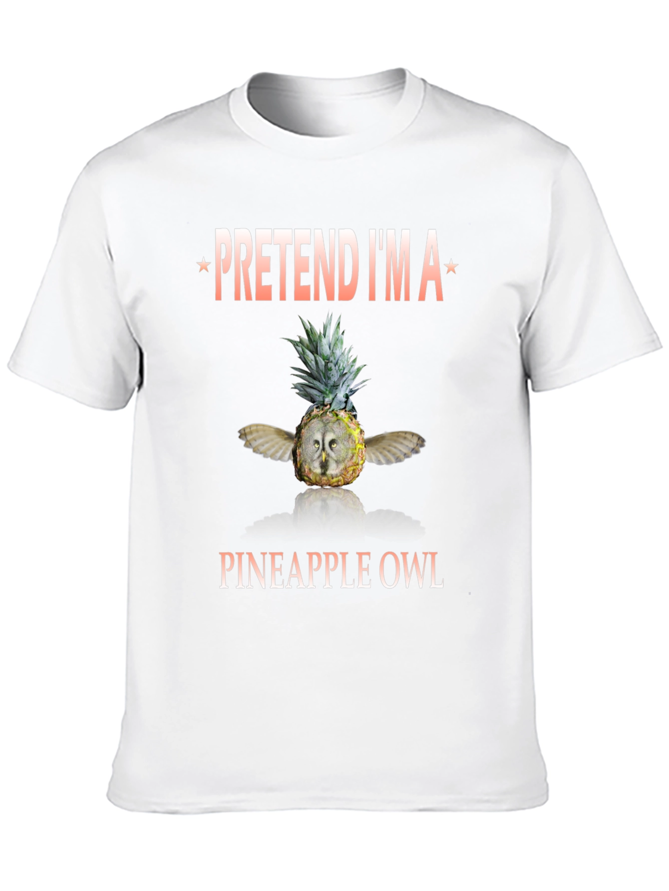 Black Pineapple Owl Graphic T-Shirt - Pretend I'm a Pineapple Owl view 10