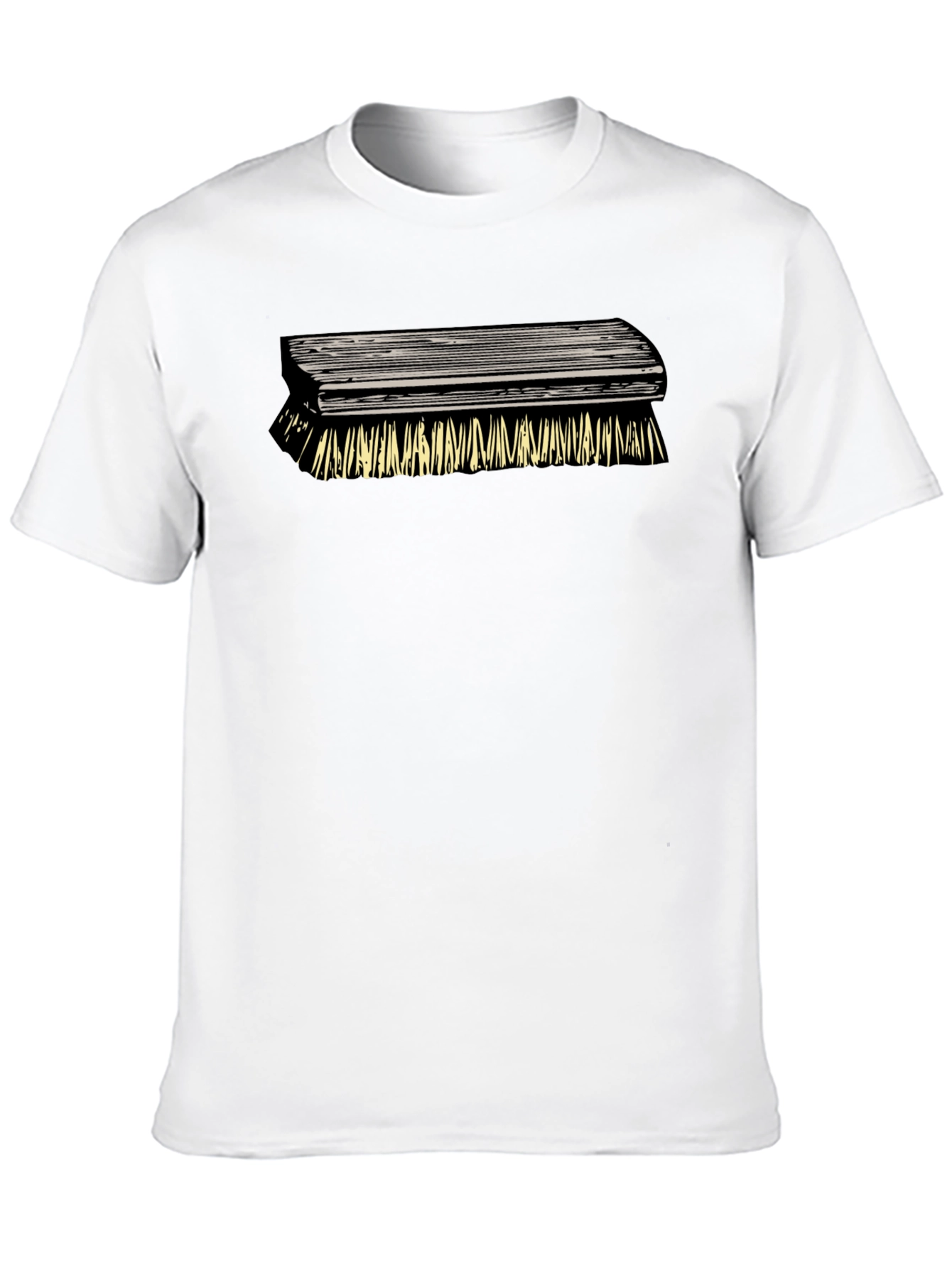 Black Novelty Brush Graphic Tee - Unique Design, Casual Style view 10
