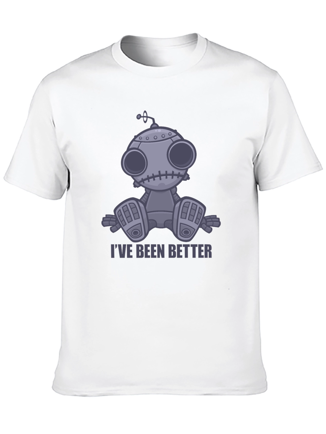 Black I've Been Better Robot T-Shirt - Unisex Graphic Tee view 10
