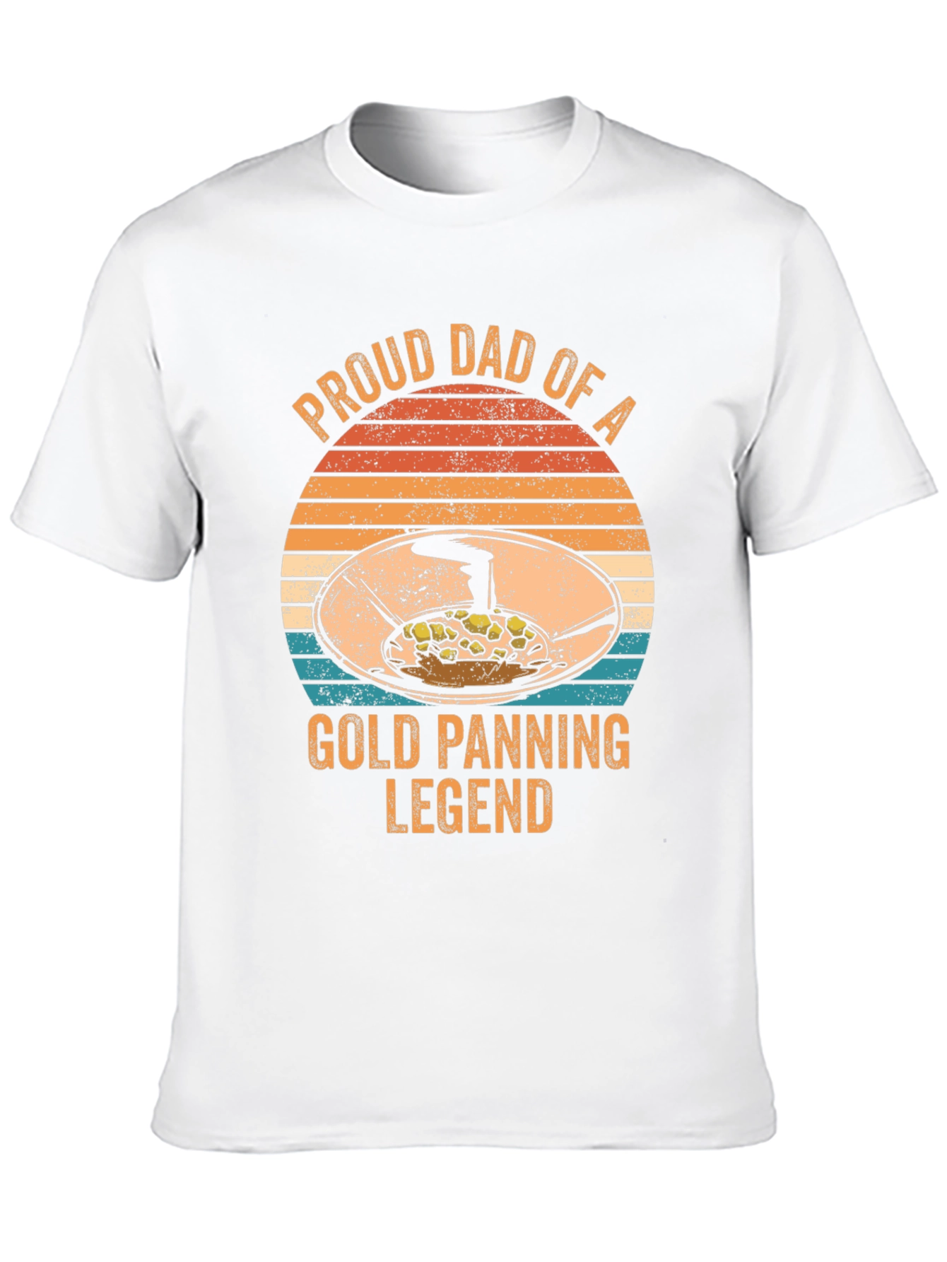 Black Proud Dad of a Gold Panning Legend T-Shirt view 10