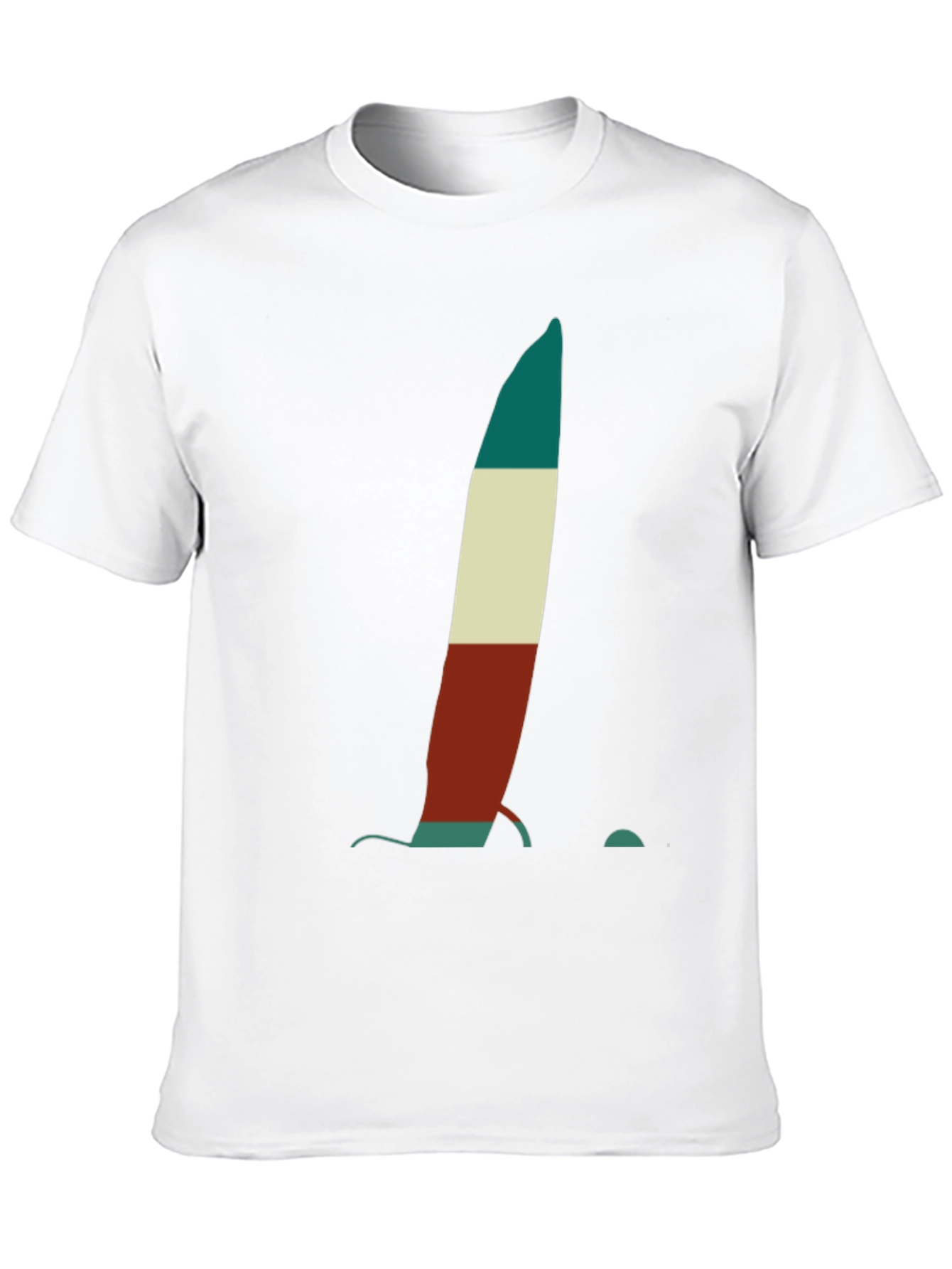 Black Abstract Sailboat Tee - Black Cotton Graphic T-Shirt view 10