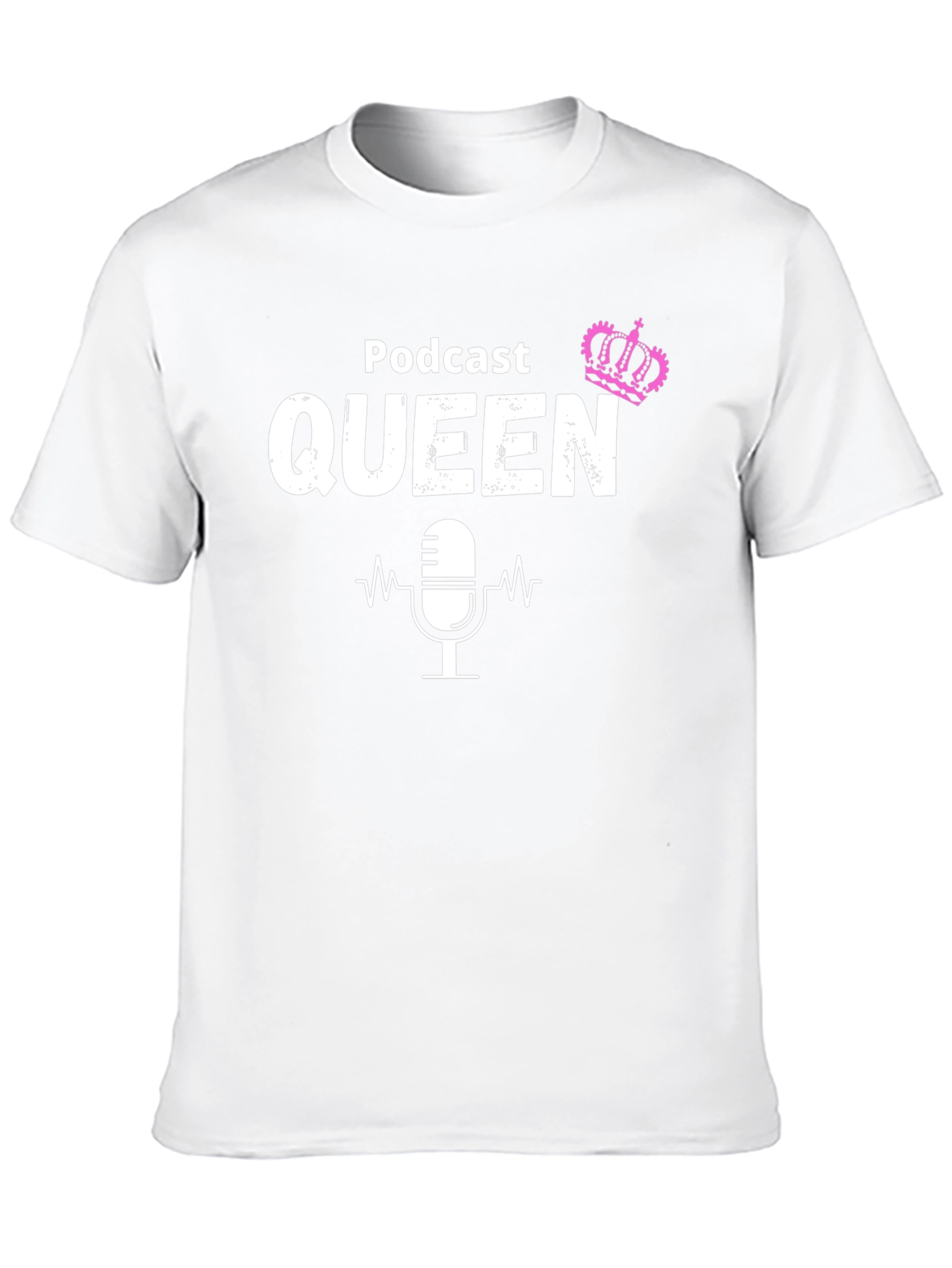 Black Podcast Queen T-Shirt - Perfect for Female Podcasters view 10