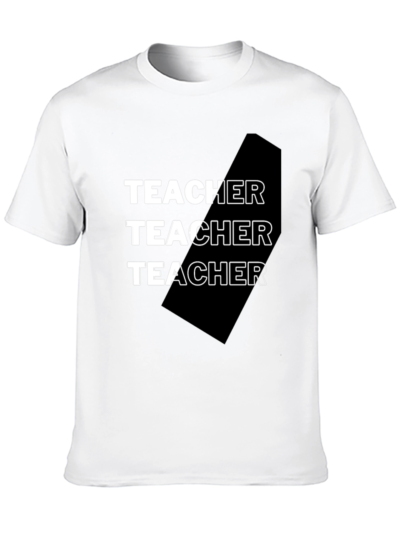 Black Teacher Graphic Tee - Black Cotton Blend T-Shirt view 10
