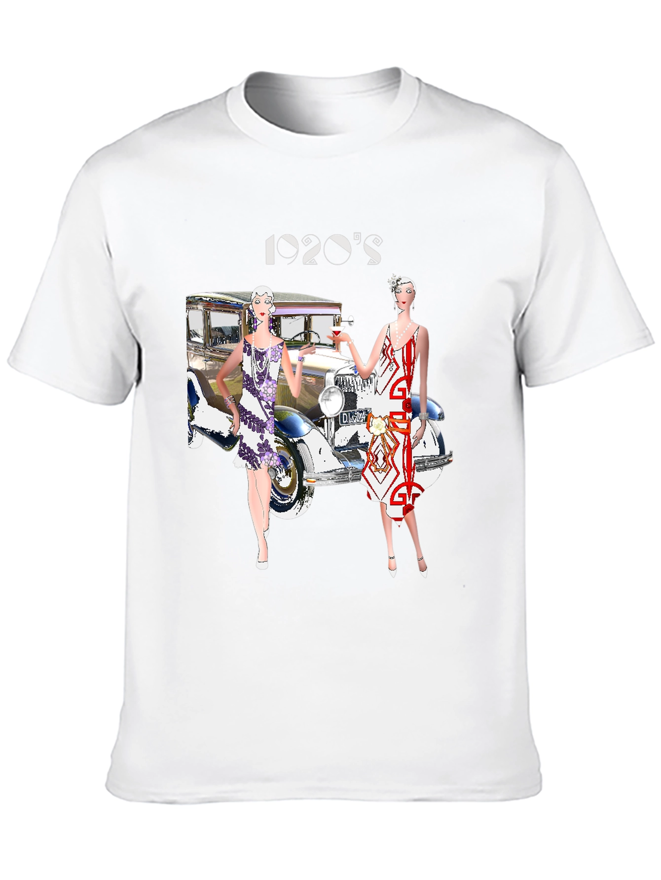 Black 1920s Fashion Tee - Gatsby Era Style view 10