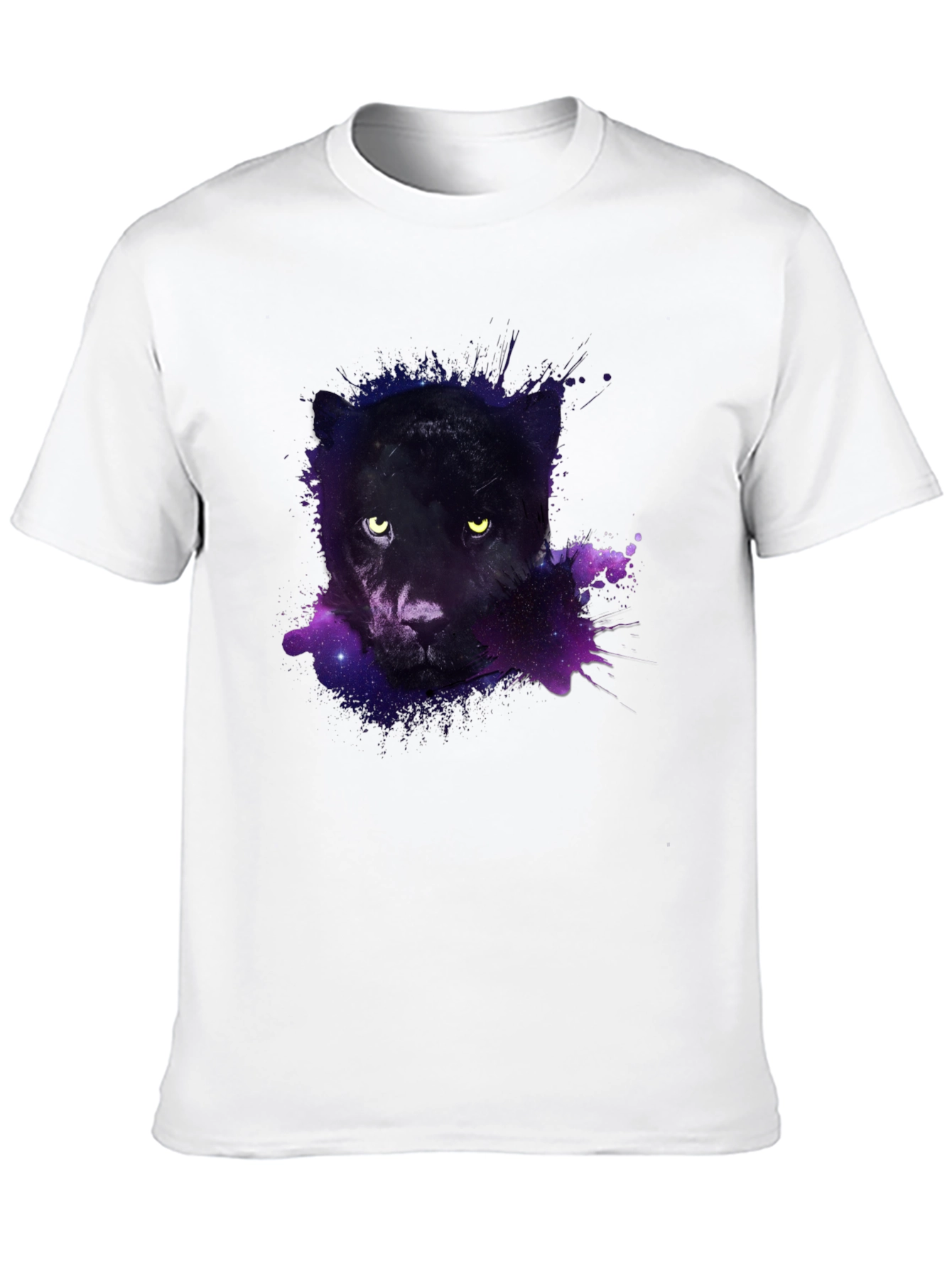 Black Galaxy Panther Graphic Tee - Men's Black T-Shirt view 10