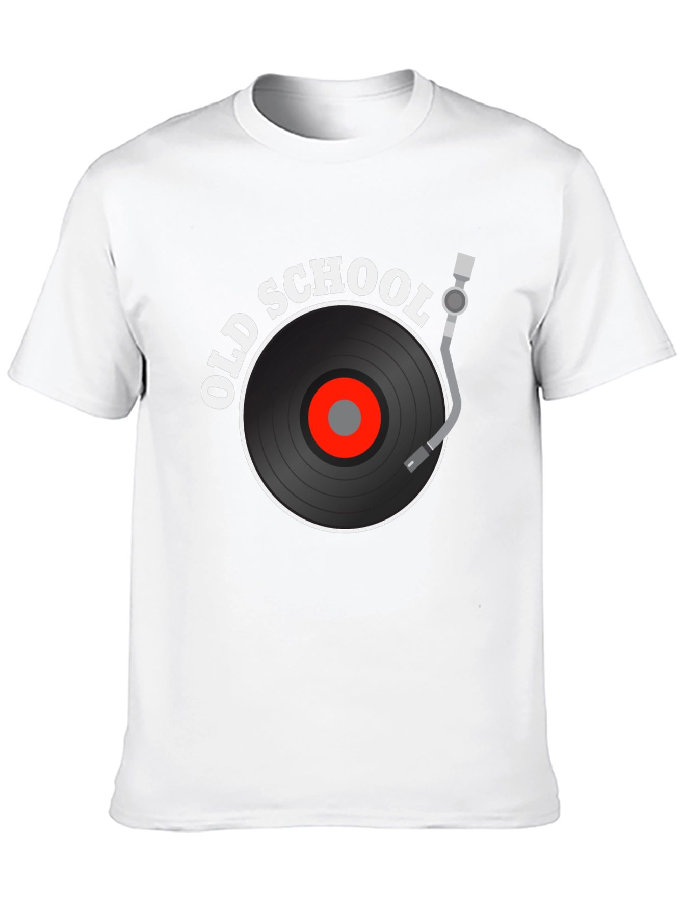 Black Old School Music Graphic Tee view 10