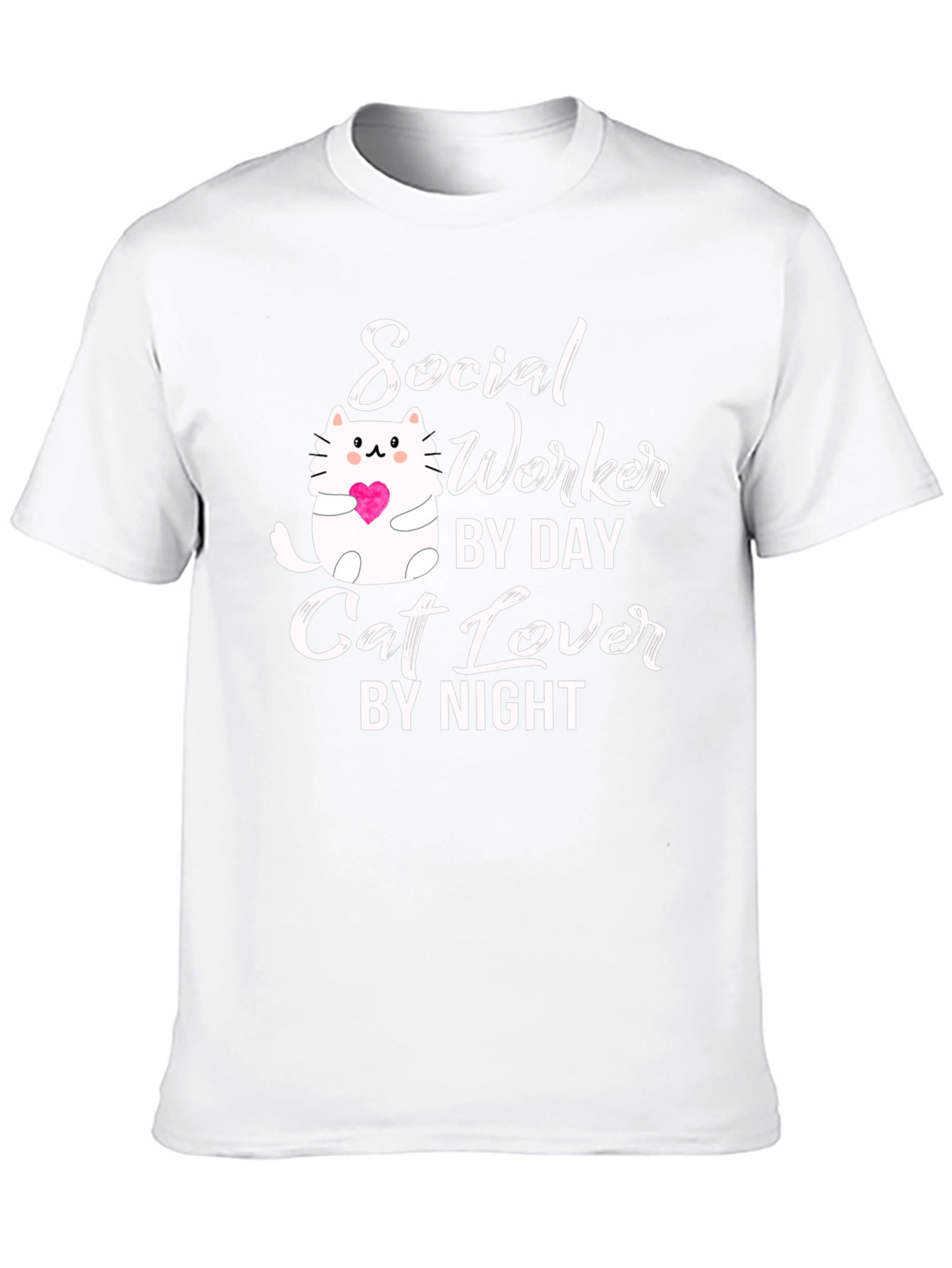 Black Social Worker Cat Lover T-Shirt view 10