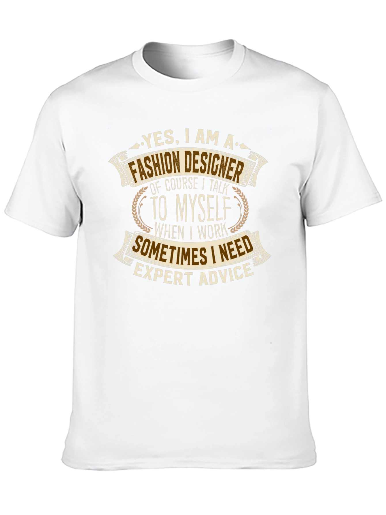 Black Fashion Designer T-Shirt: Expert Advice Tee view 10