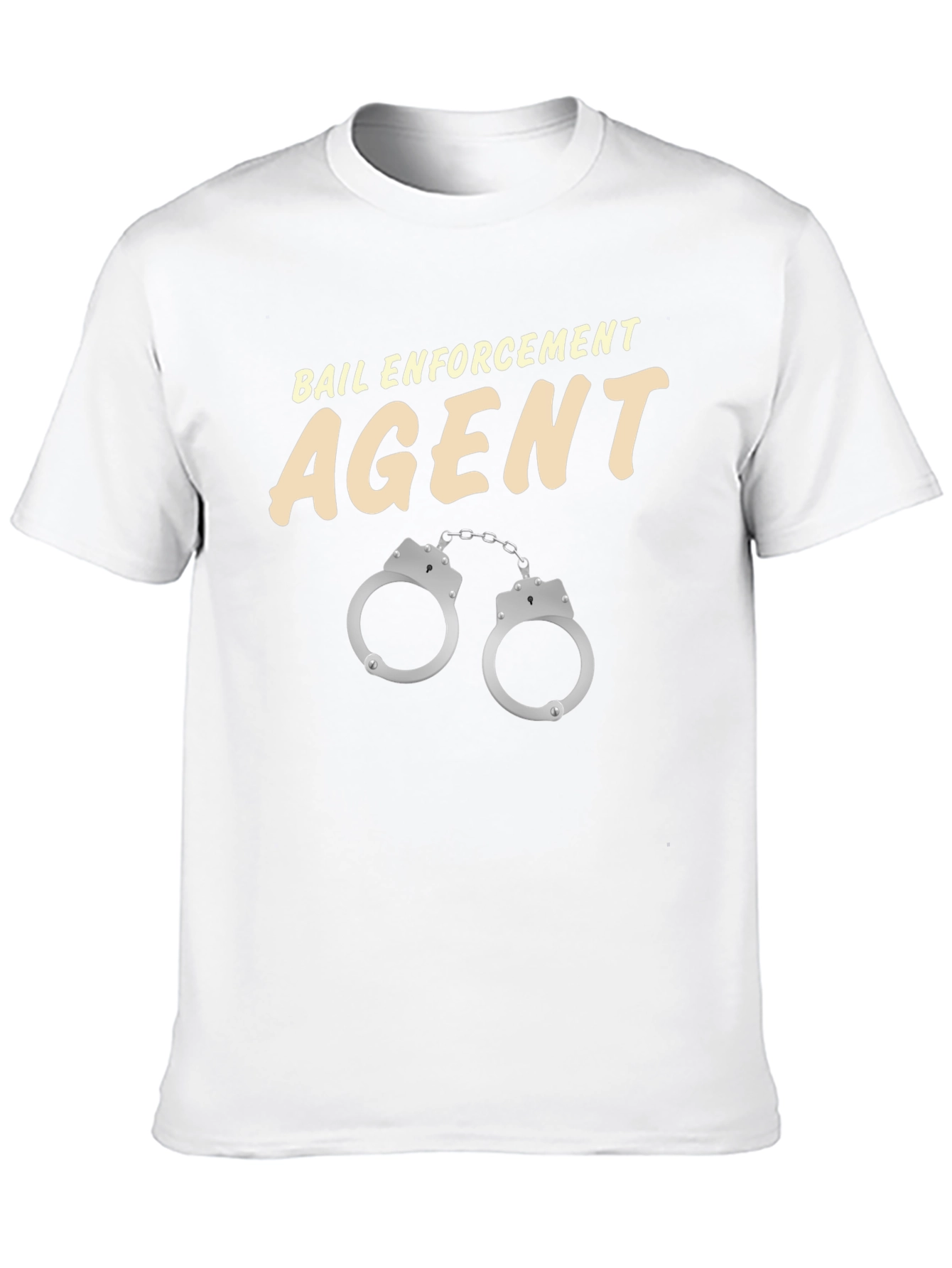 Black Bail Enforcement Agent T-Shirt Funny Handcuffs Design view 10