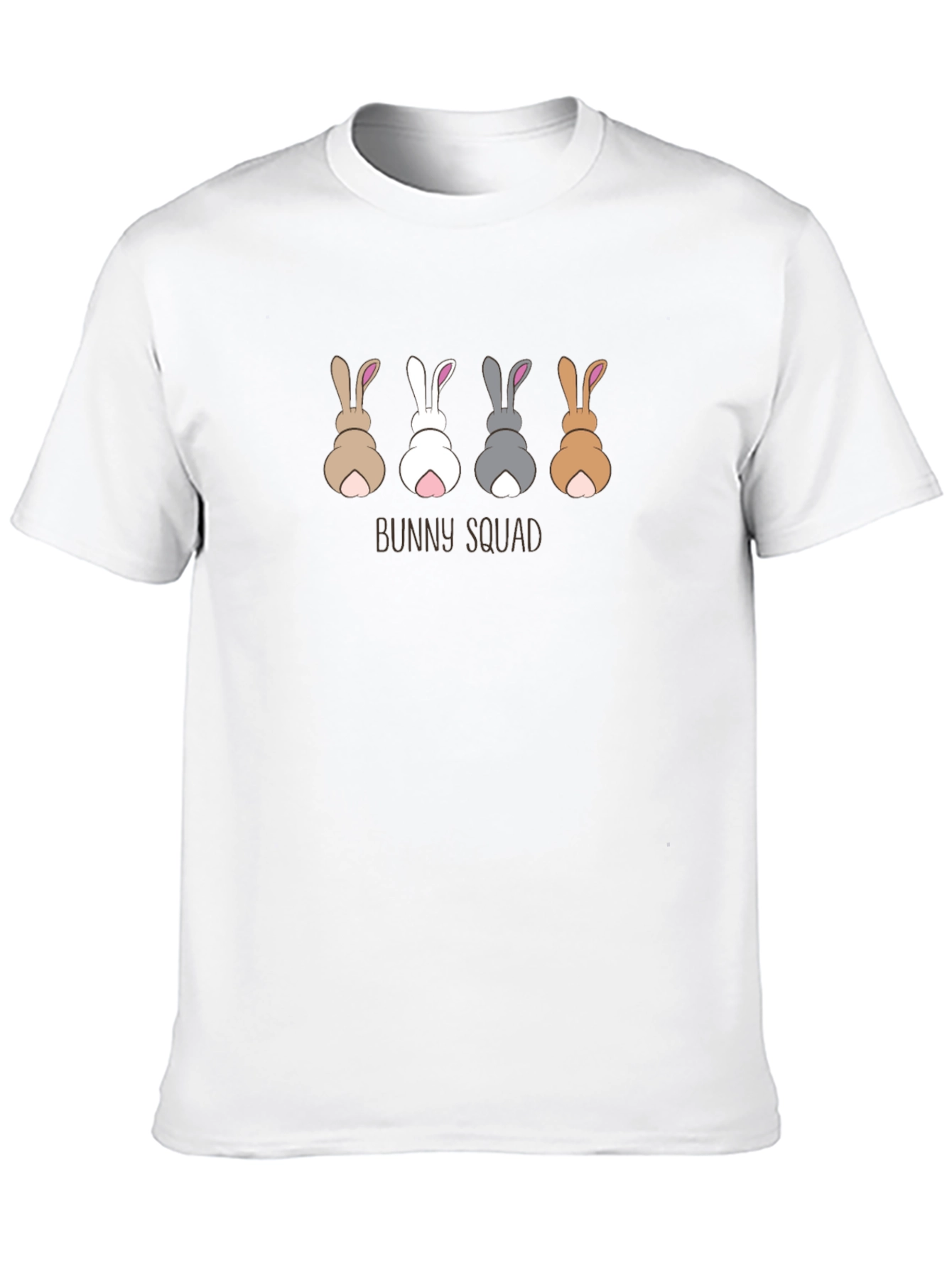 Camiseta Negra "Bunny Squad" Diseño Divertido