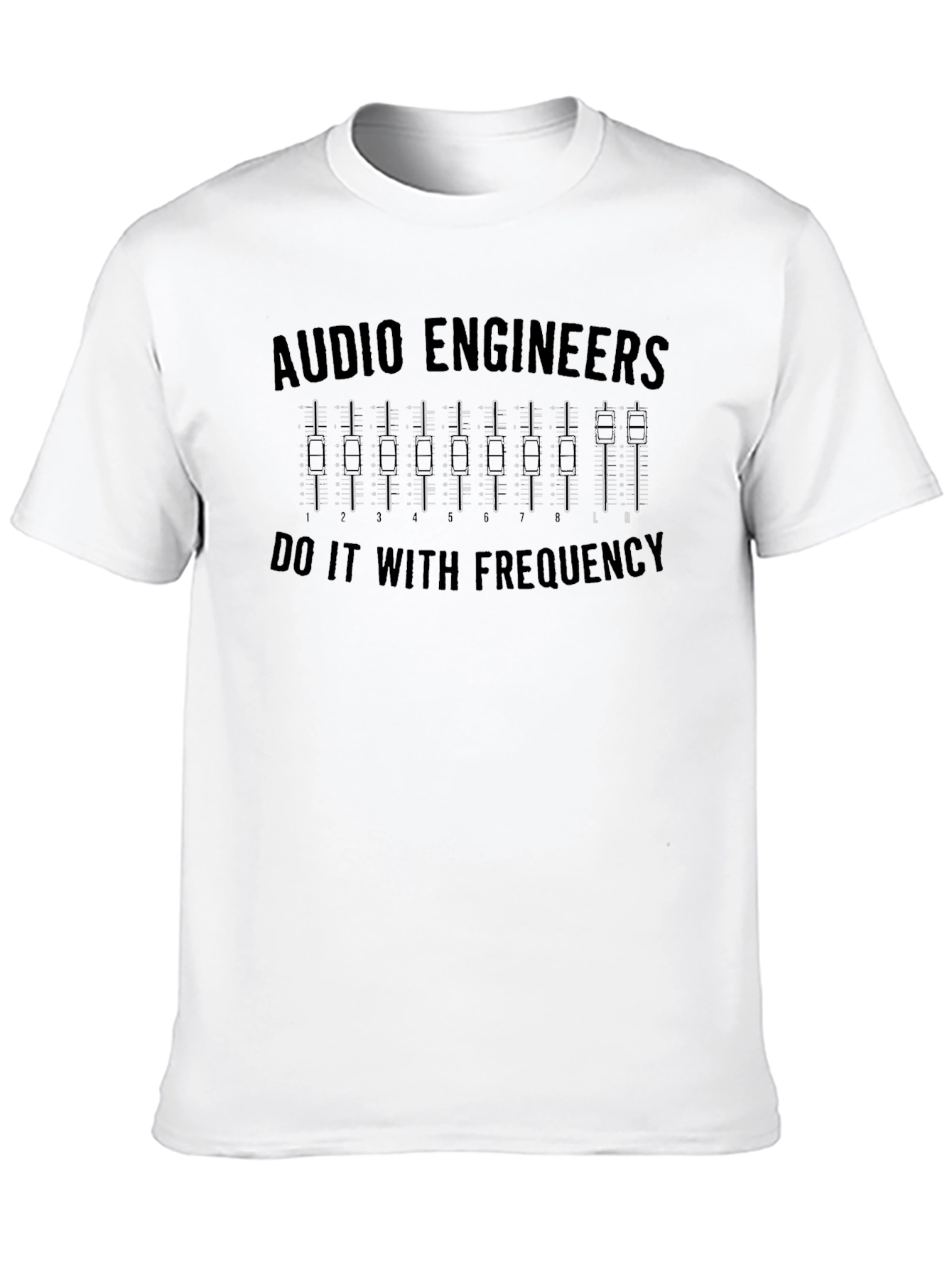 Black Audio Engineers Frequency Graphic T-Shirt view 10