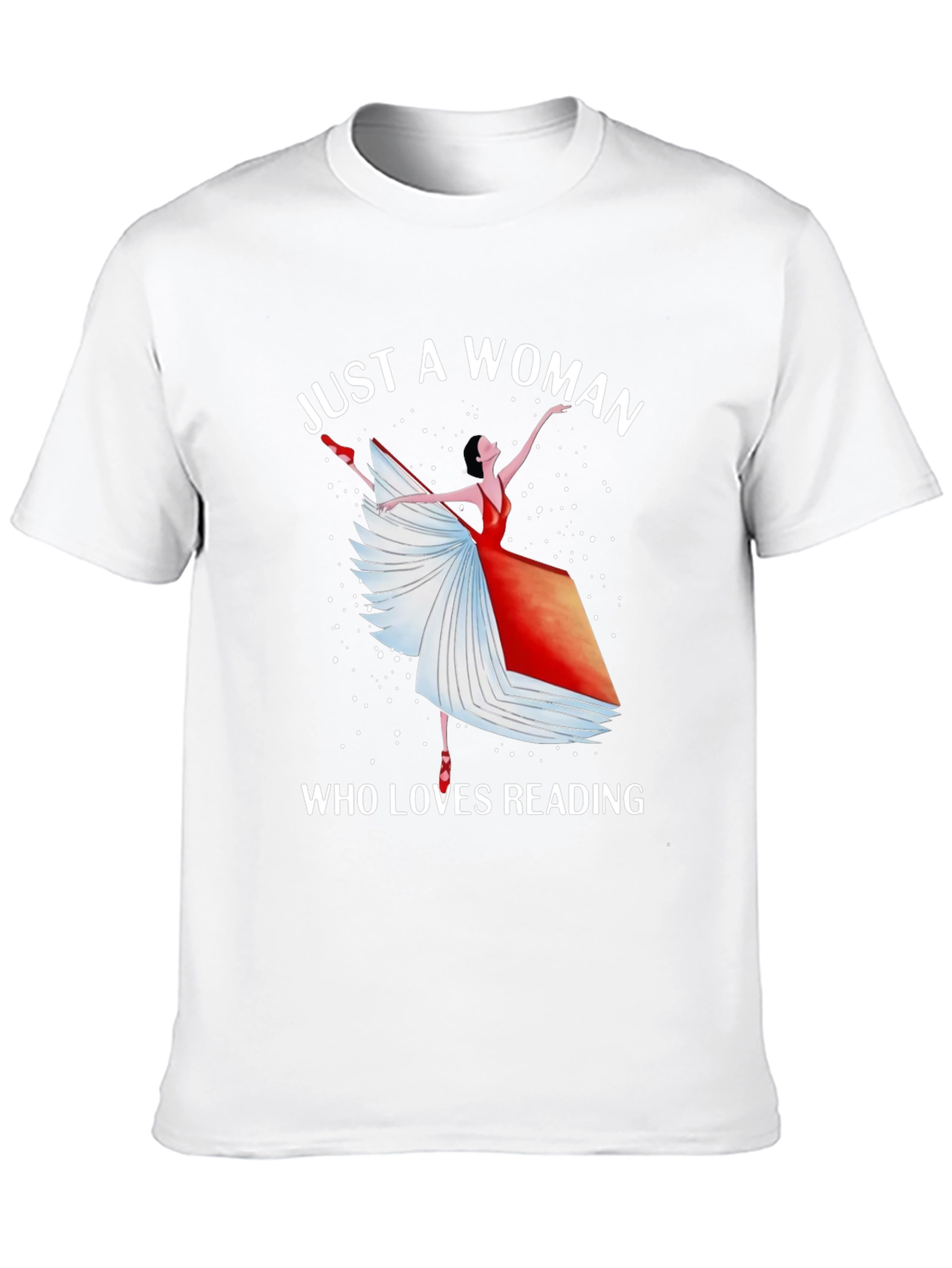 Black Just A Woman Who Loves Reading T-Shirt view 10