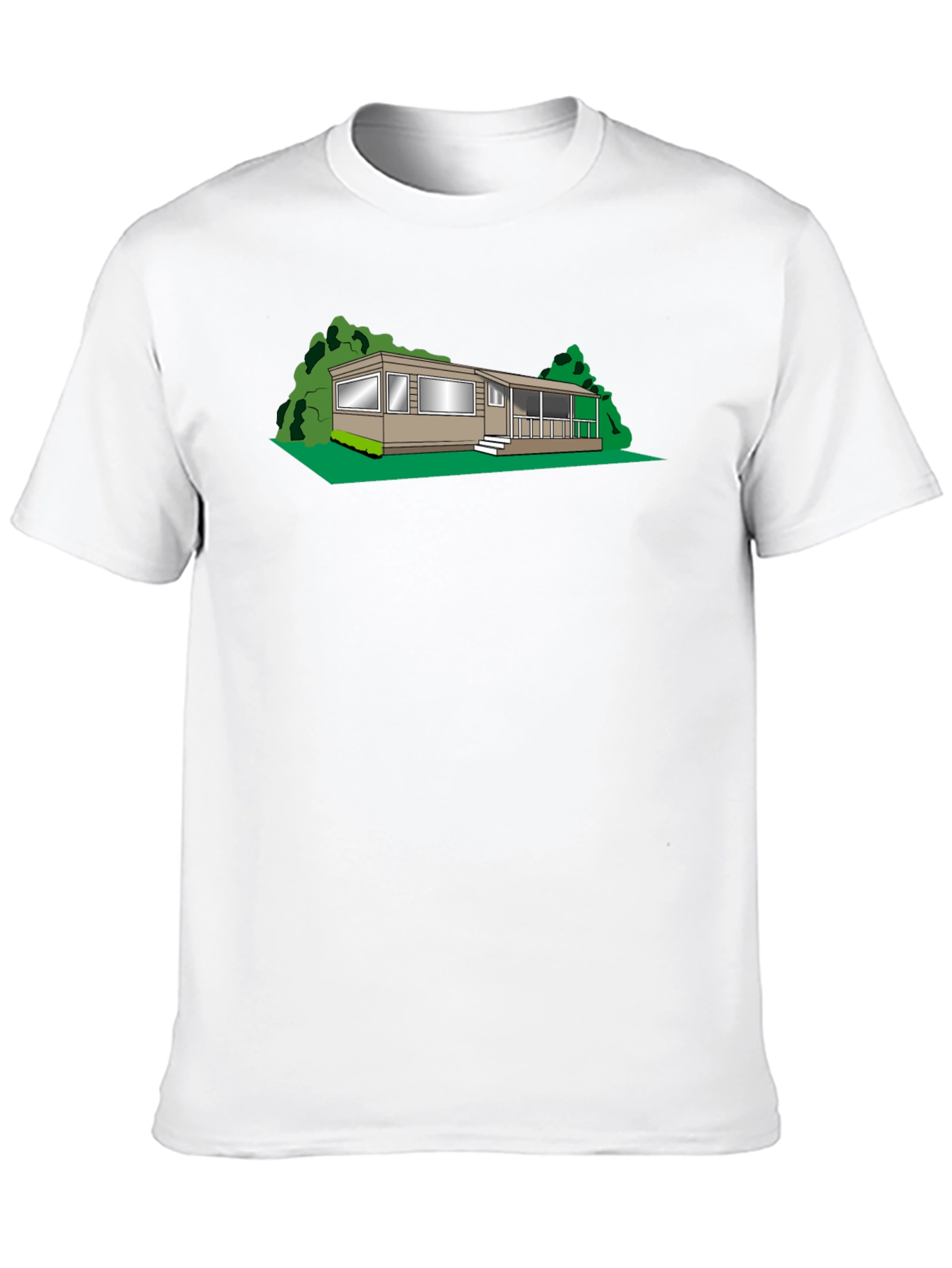Black Mobile Home Graphic Tee - Novelty T-Shirt view 10