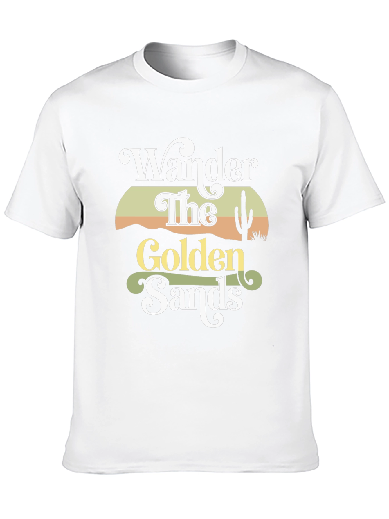 Black Wander the Golden Sands Graphic Tee - Black Cotton Comfort view 10