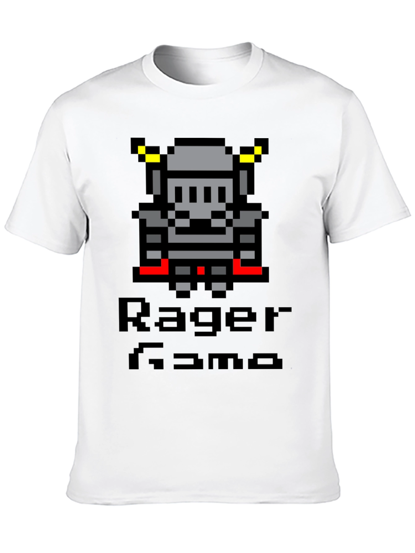 Black Pixel Knight T-Shirt - Rage Game Tee view 10