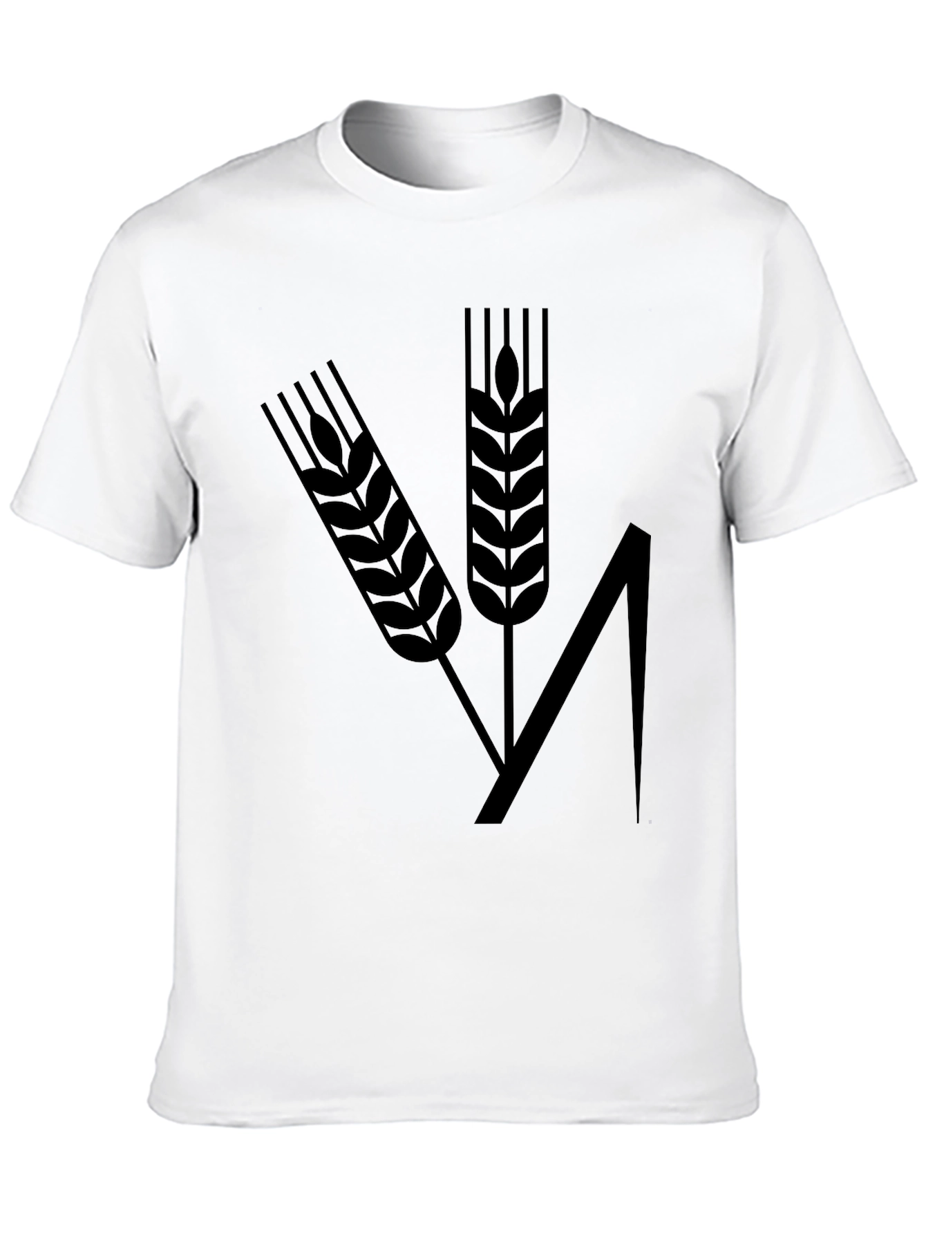 Black Wheat Design Black T-Shirt view 10