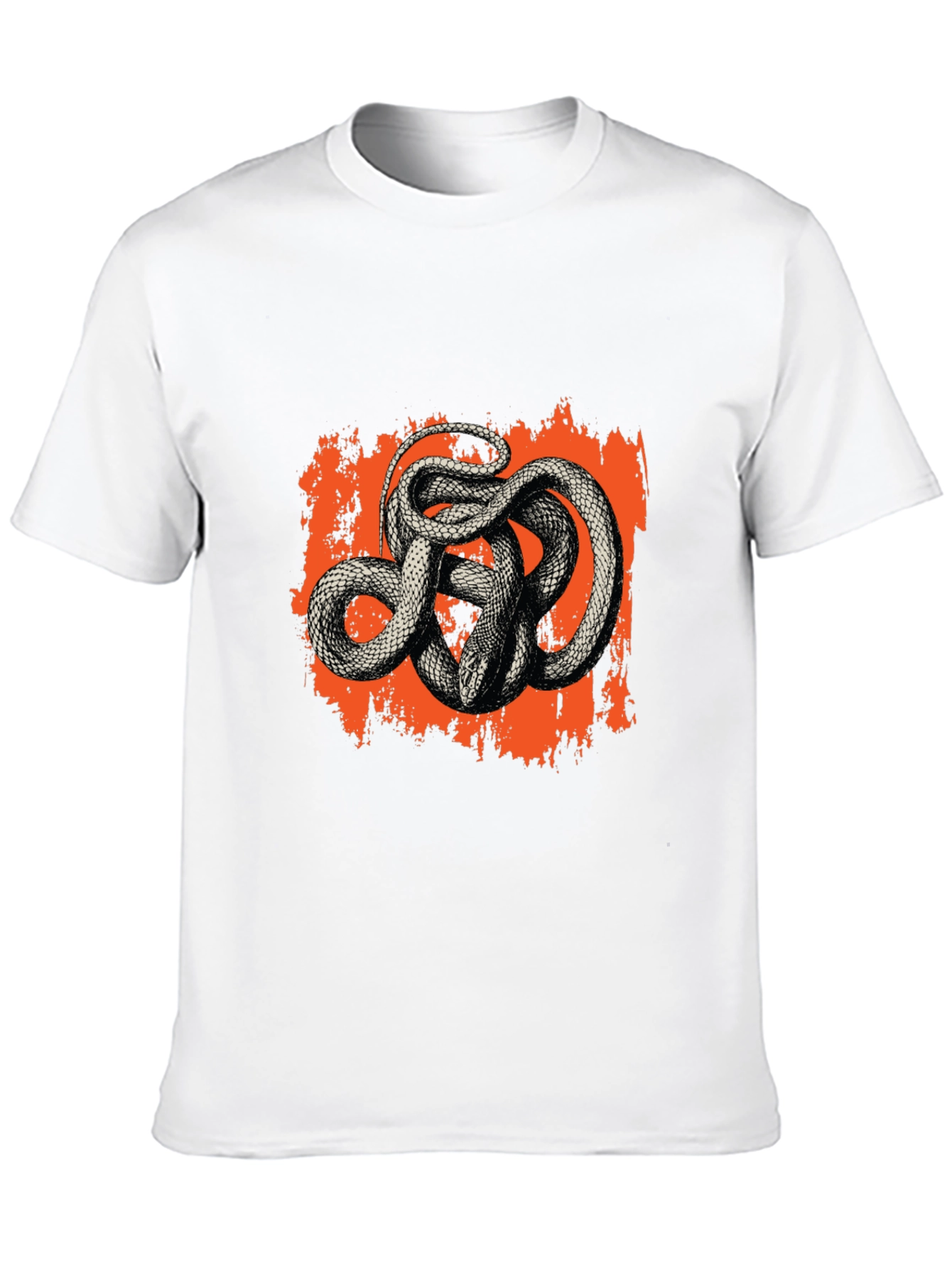 Black Men's Black Snake Graphic Tee view 10