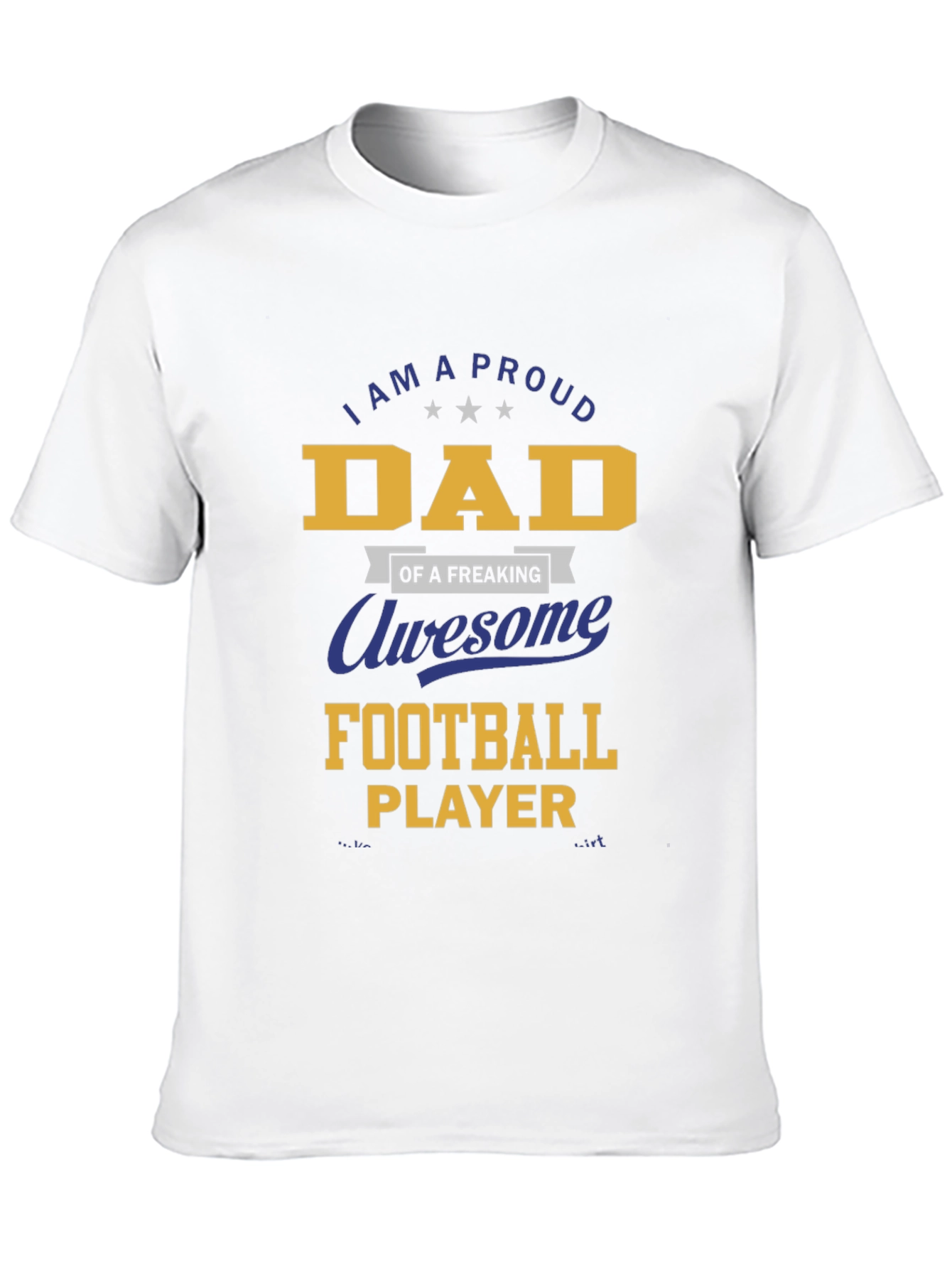 Black Proud Dad of an Awesome Football Player T-Shirt view 10