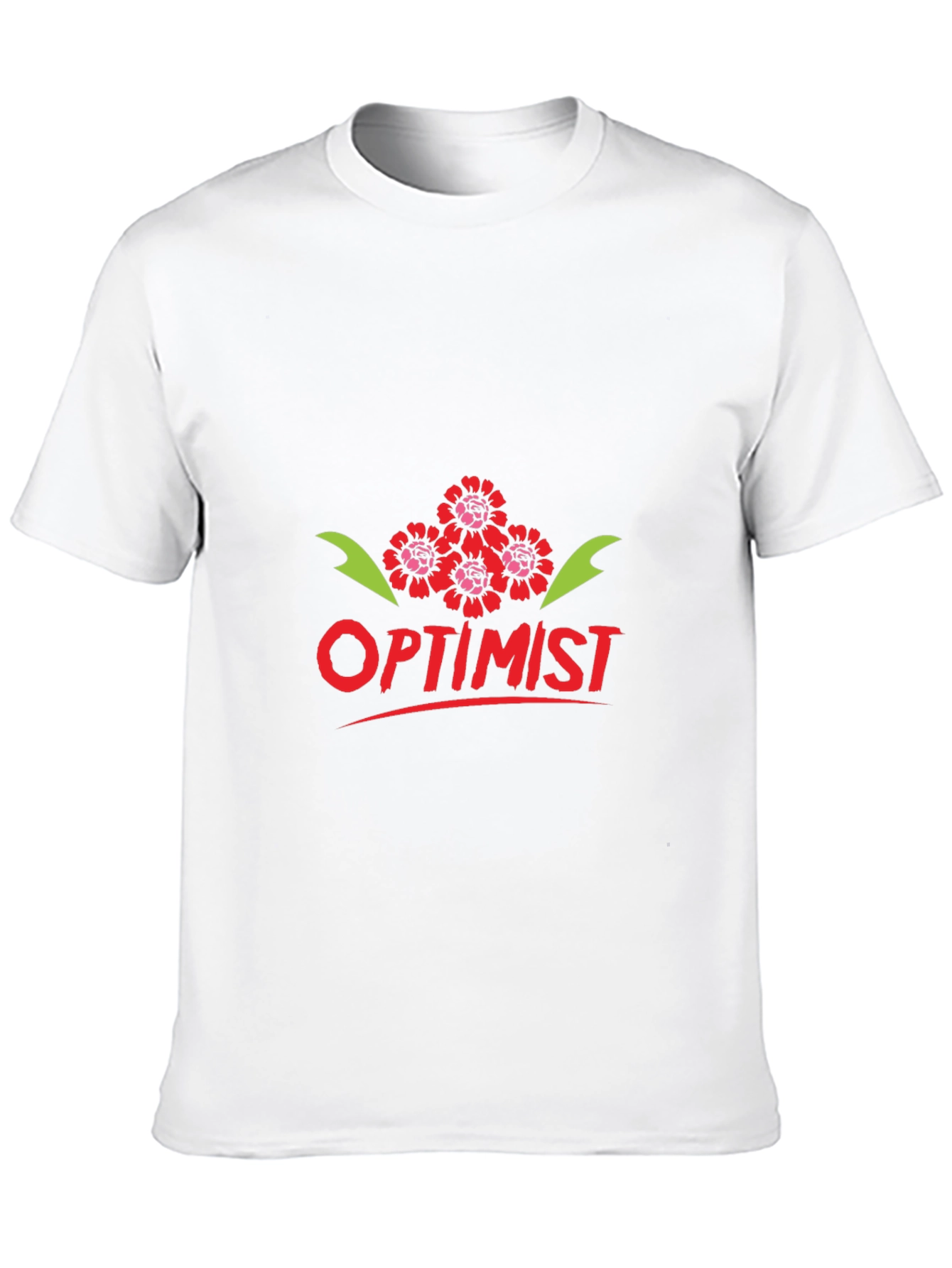 Black Optimist Graphic Tee - Trendy Crew Neck T-Shirt view 10