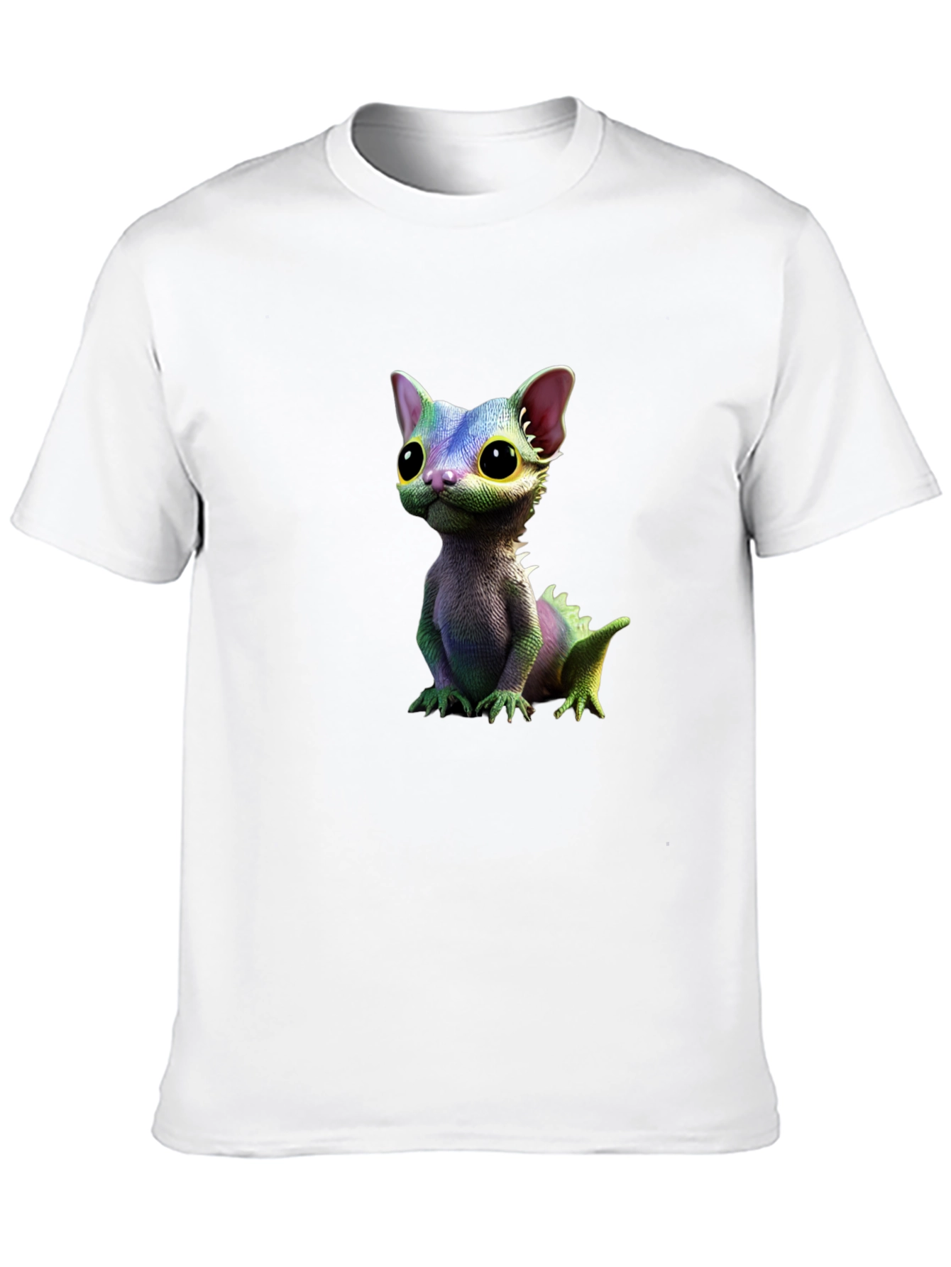 Black Cartoon Lizard Graphic Tee - Black T-Shirt view 10