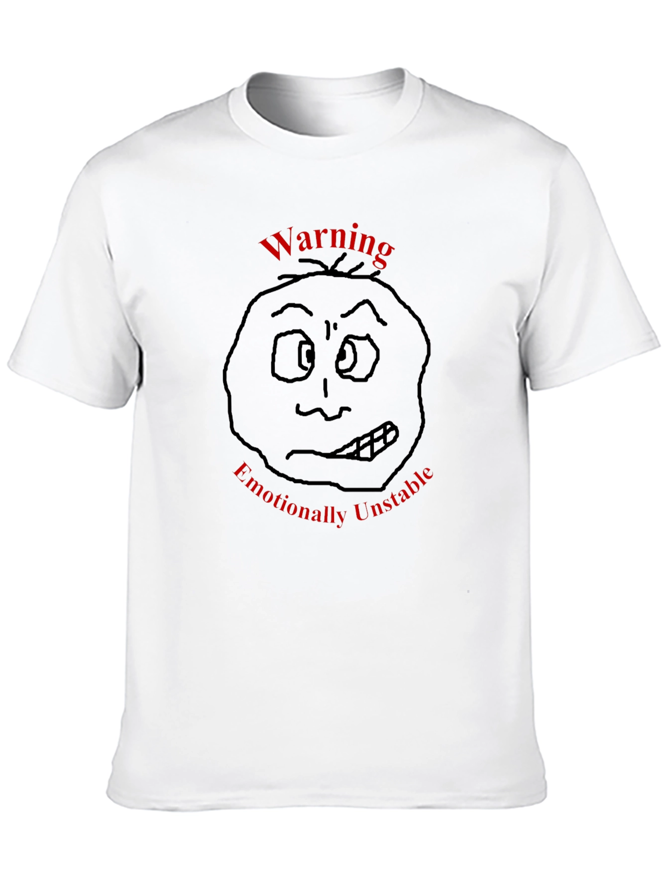 Warning: Emotionally Unstable Black T-Shirt - 10